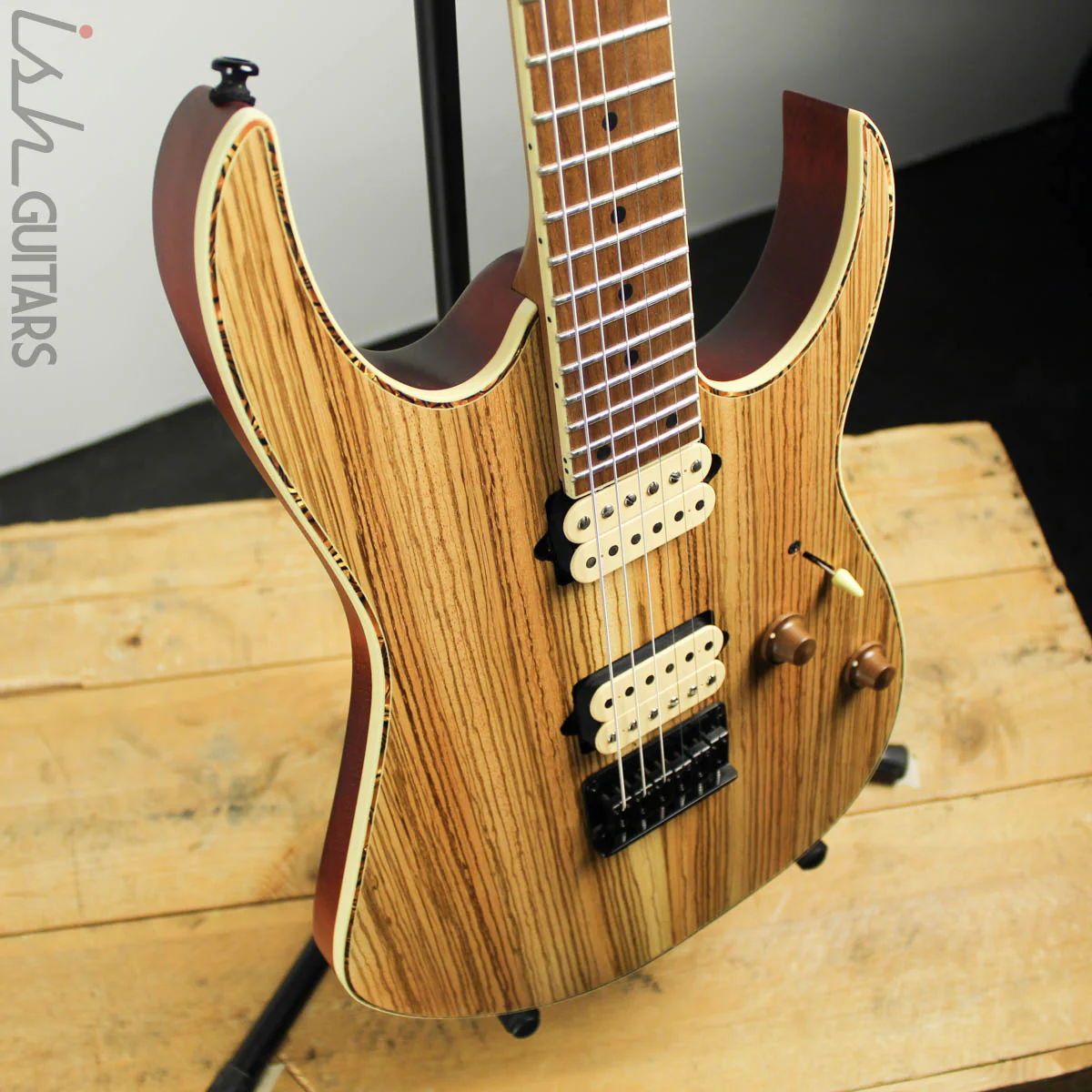 Ibanez Exotic RGEW521M Zebrawood Natural Flat B-STOCK - Image 6