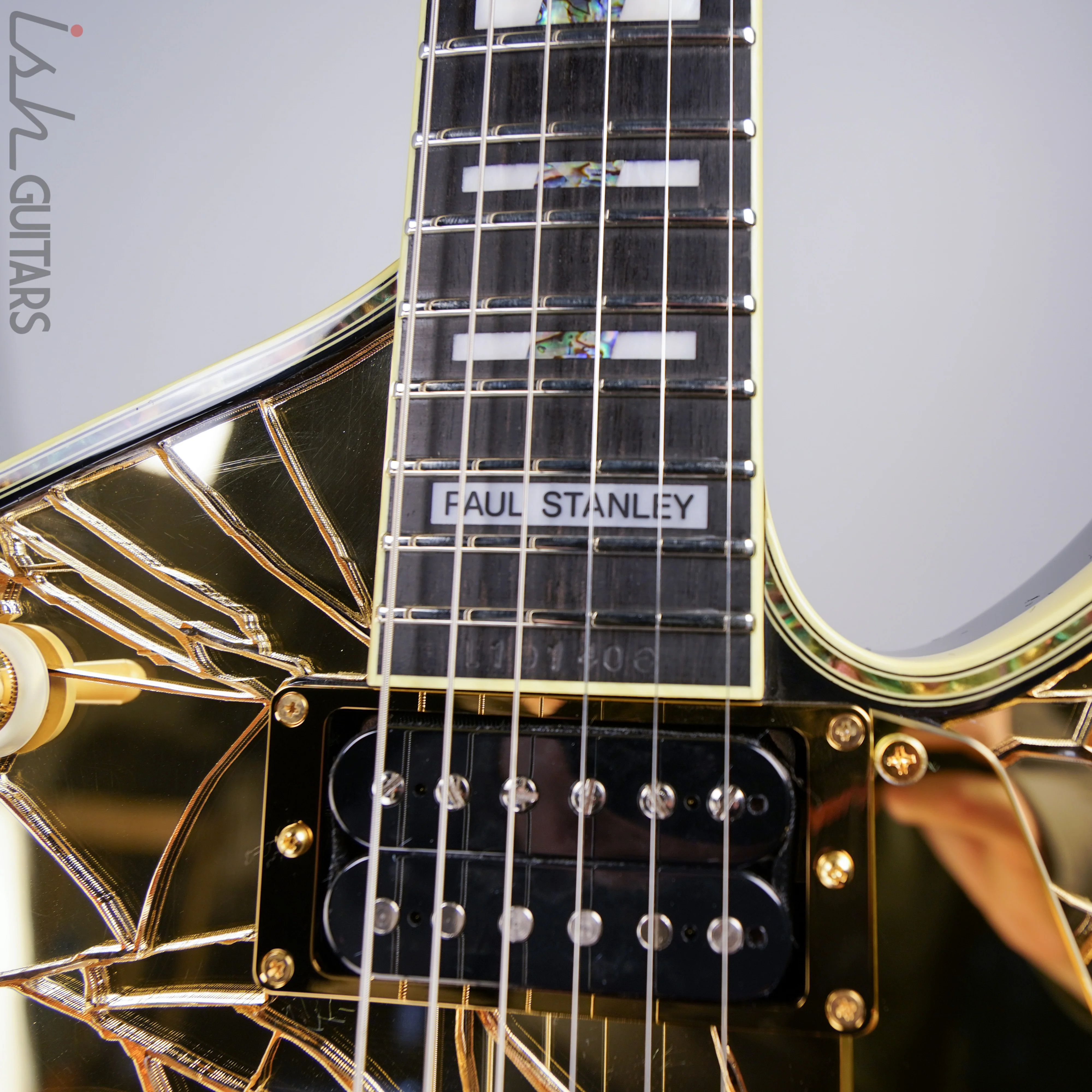 Ibanez Paul Stanley Signature PS4CM Gold Cracked Mirror Guitar Signed and Limited - Image 7