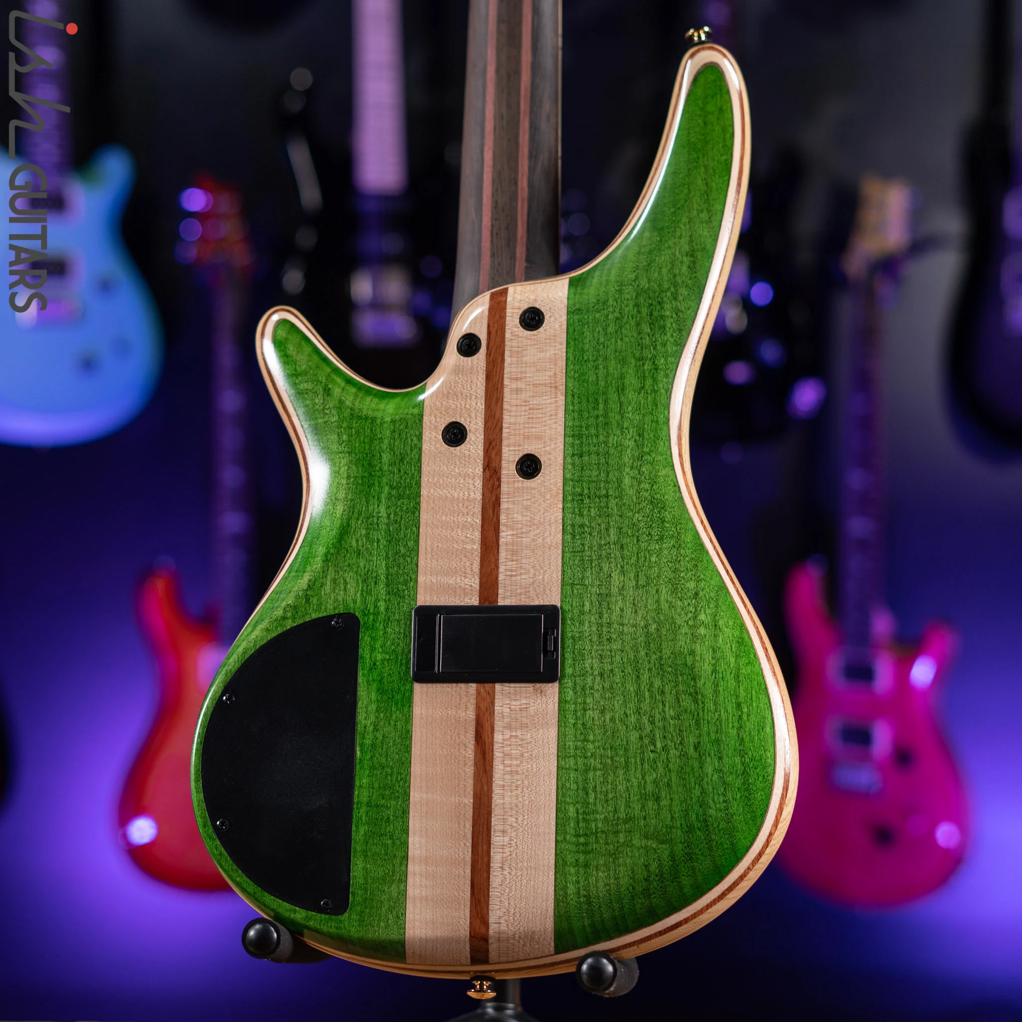 Ibanez Premium SR4FMDX 4-String Bass Emerald Green Low Gloss Demo - Image 8