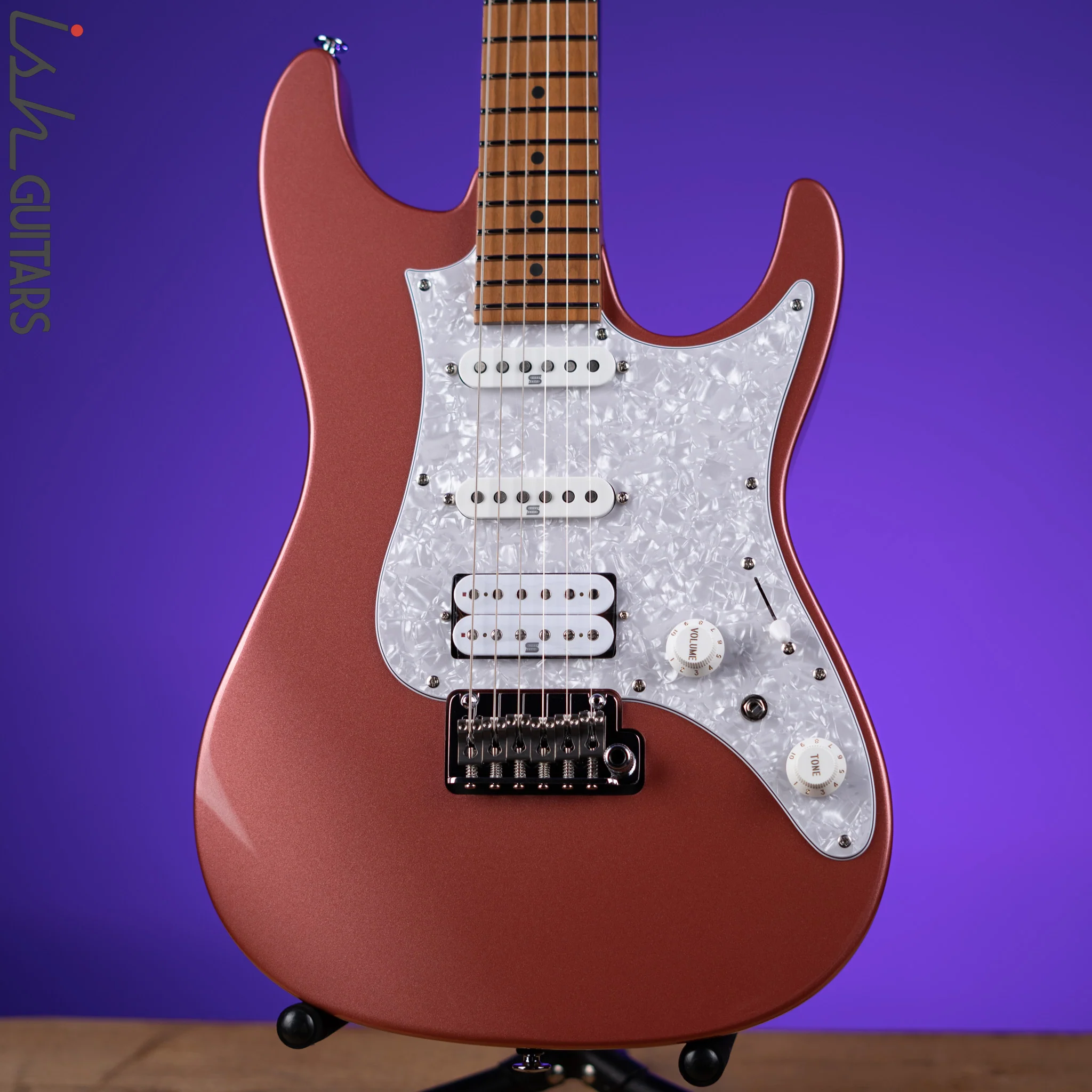 Ibanez Prestige AZ2204 Electric Guitar Hazy Rose Metallic