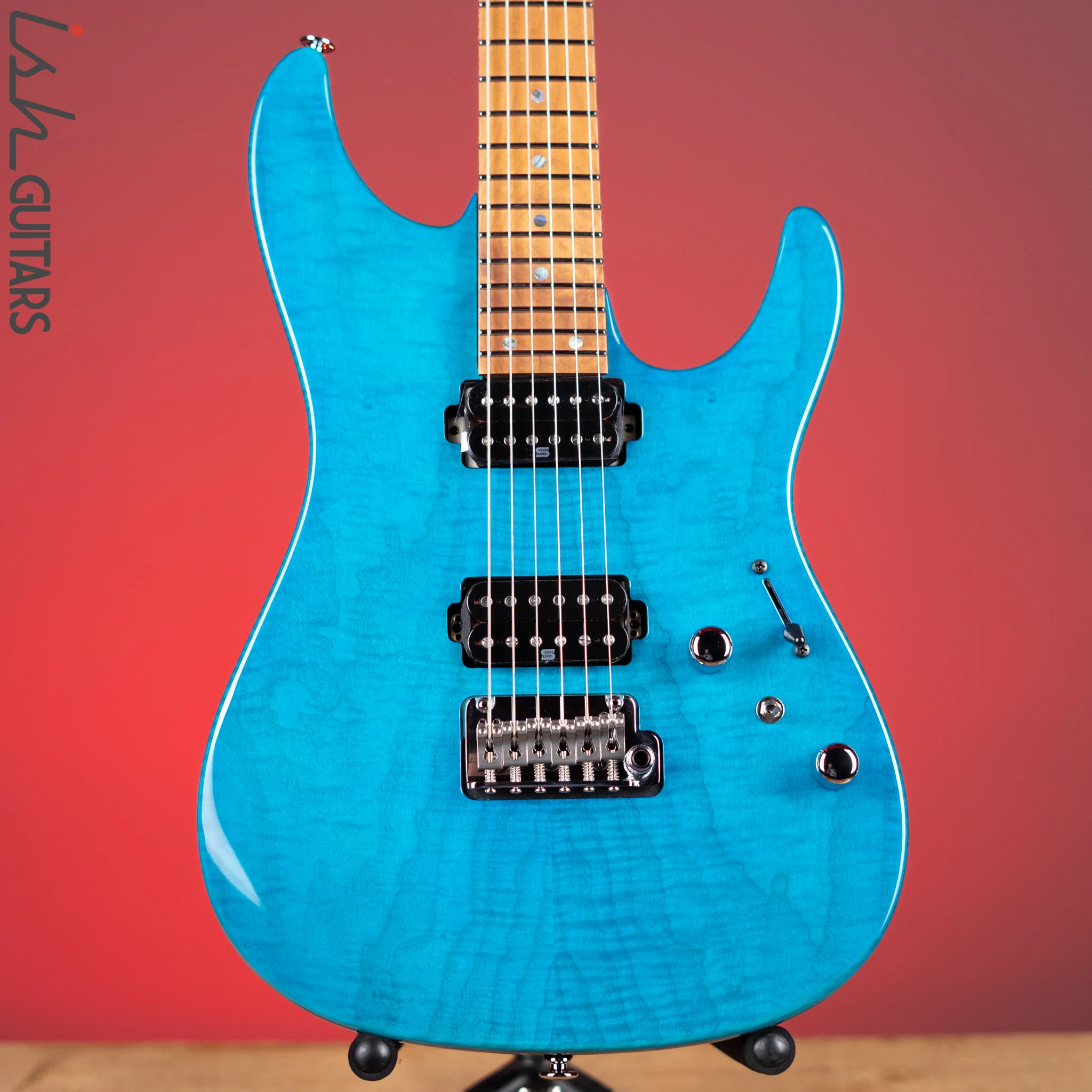 Ibanez Prestige Martin Miller MM1 Electric Guitar Transparent Aqua Blue