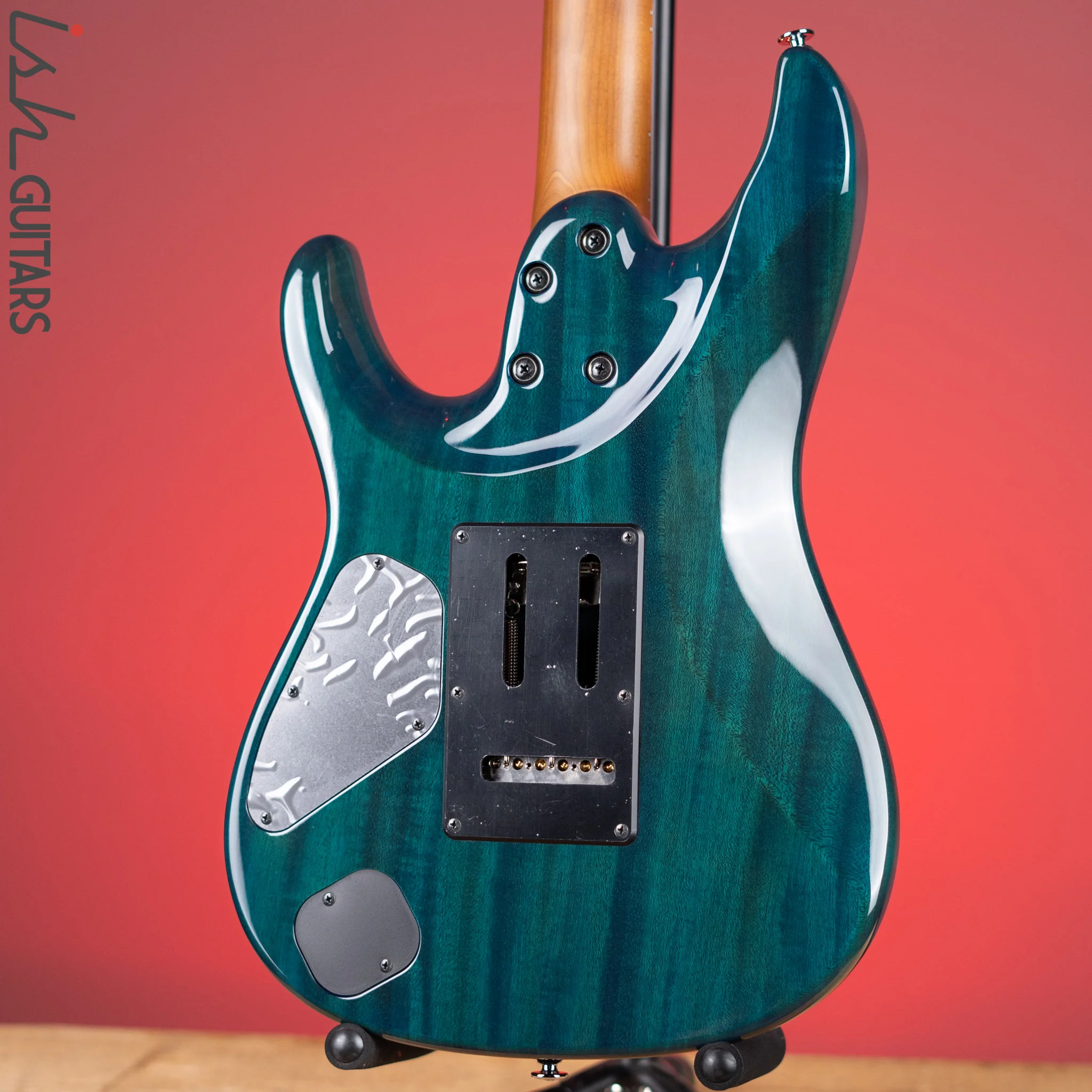 Ibanez Prestige Martin Miller MM1 Electric Guitar Transparent Aqua Blue - Image 8
