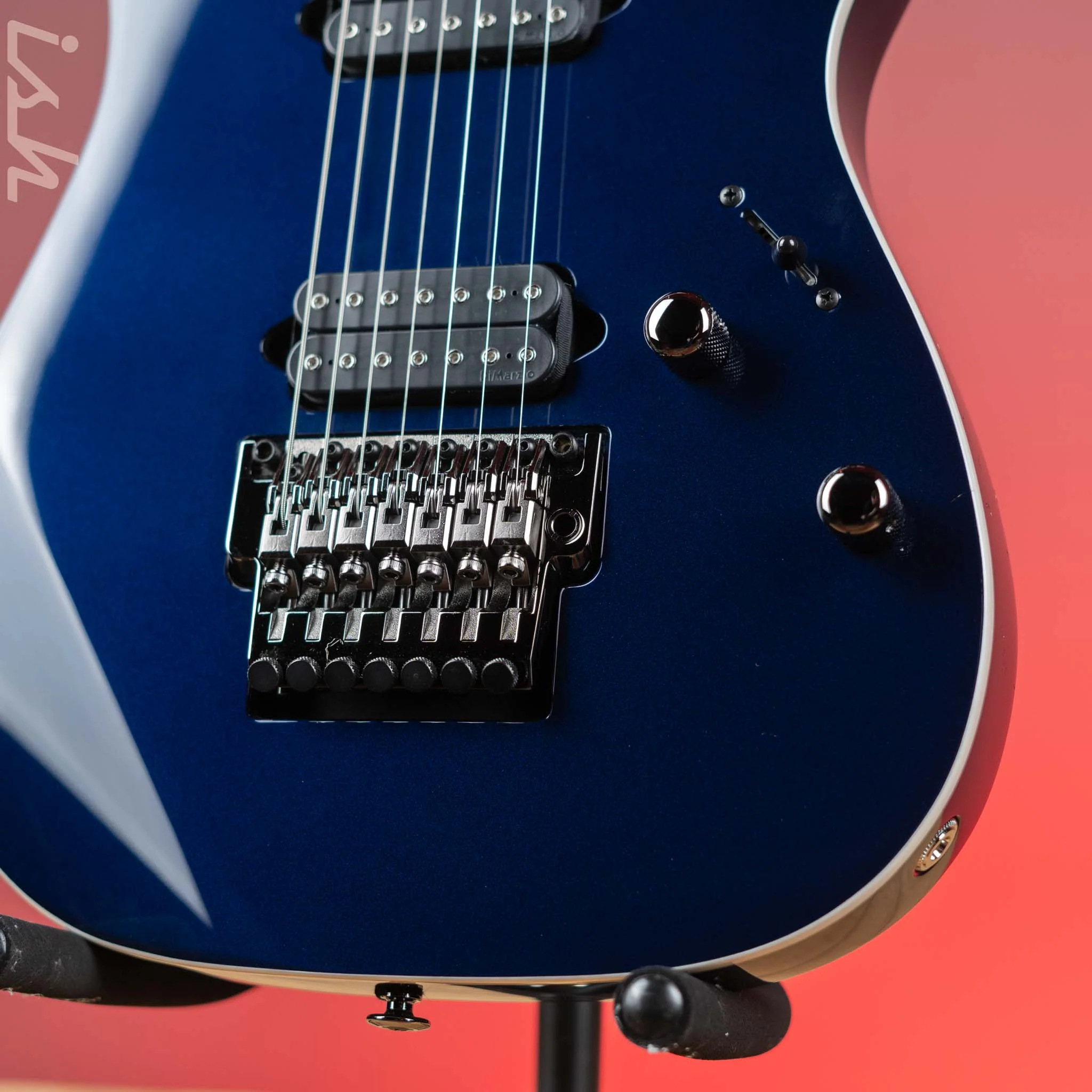 Ibanez Prestige RG2027XL 7-String Electric Guitar Deep Tide Blue - Image 4