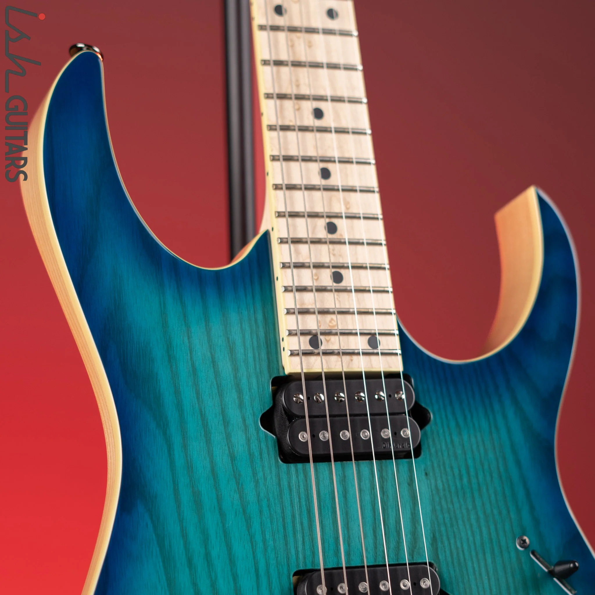 Ibanez Prestige RG652AHMFX Electric Guitar Nebula Green Burst - Image 3