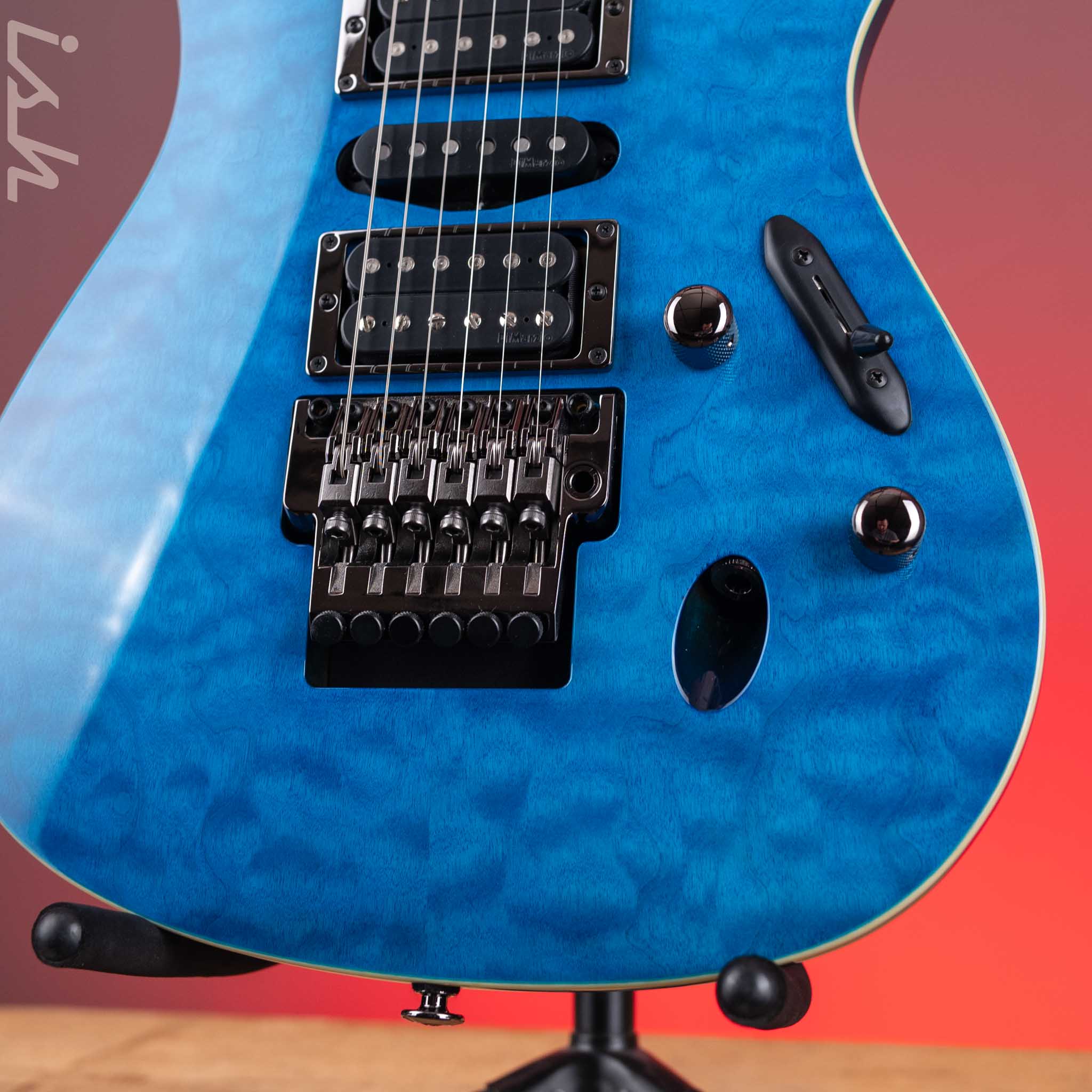 Ibanez S6570Q Prestige Electric Guitar Natural Blue - Image 4