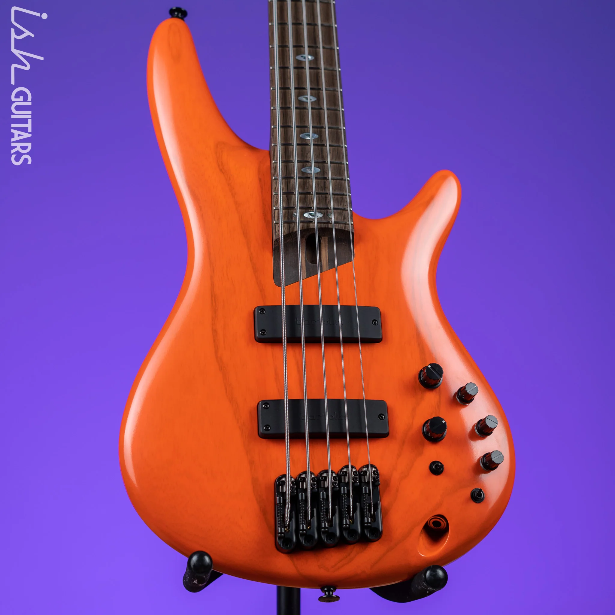 Ibanez SR Prestige SR4605 5-String Bass Guitar Orange Solar Flare Low Gloss