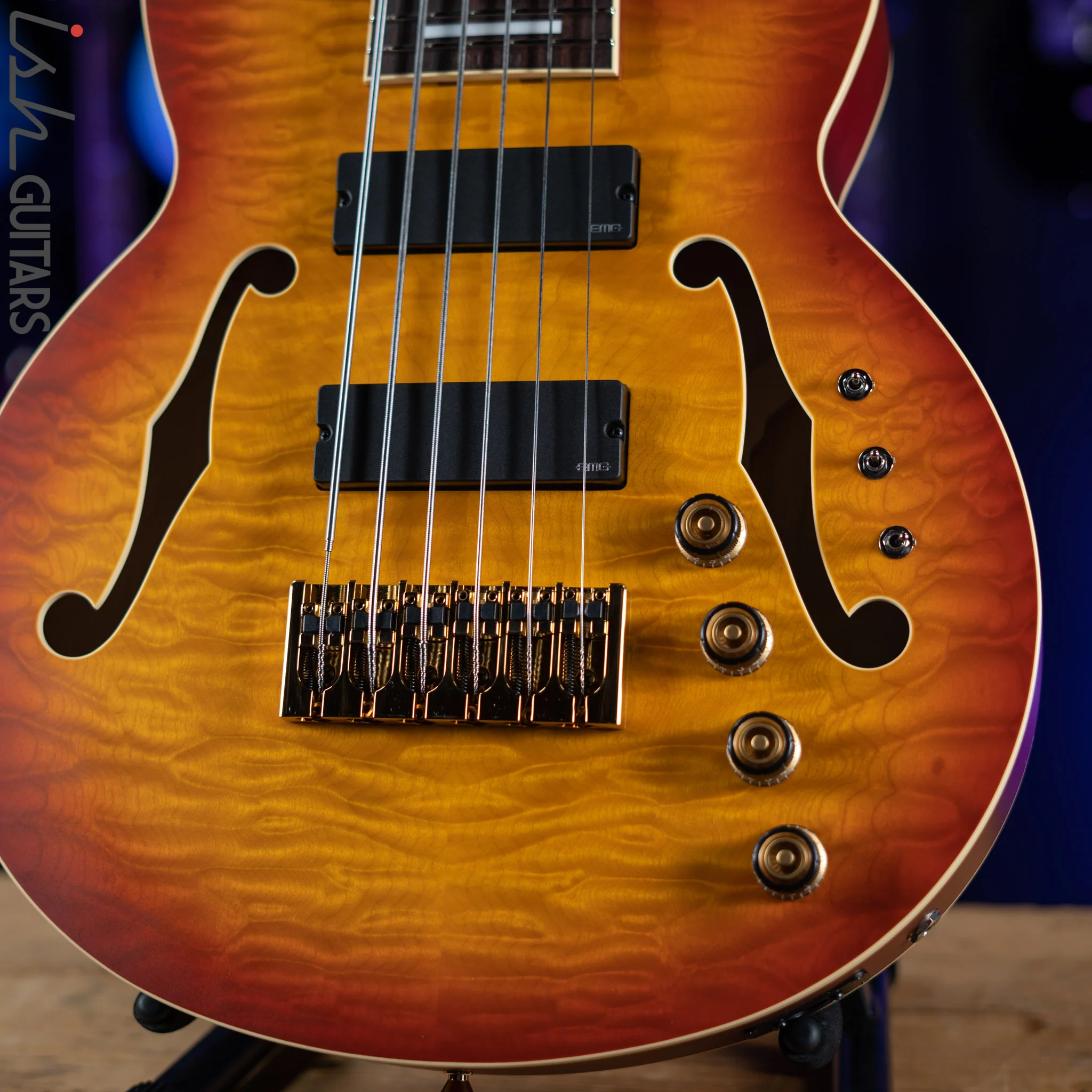 Ibanez TCB1006 Thundercat Signature 6-String Bass Autumn Leaf Burst Matte - Image 4