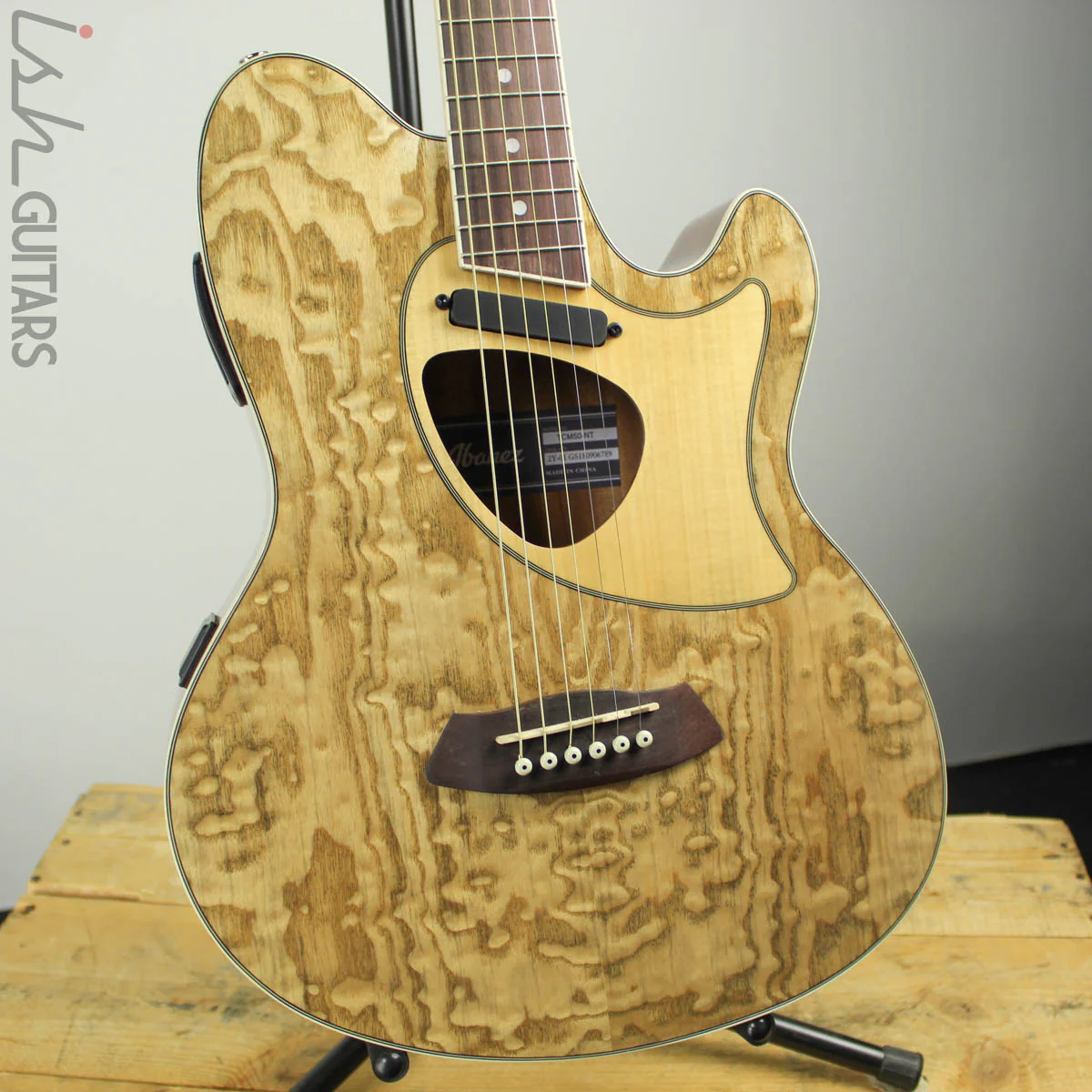 Ibanez TCM50NT Talman Acoustic Electric Guitar Figured Ash