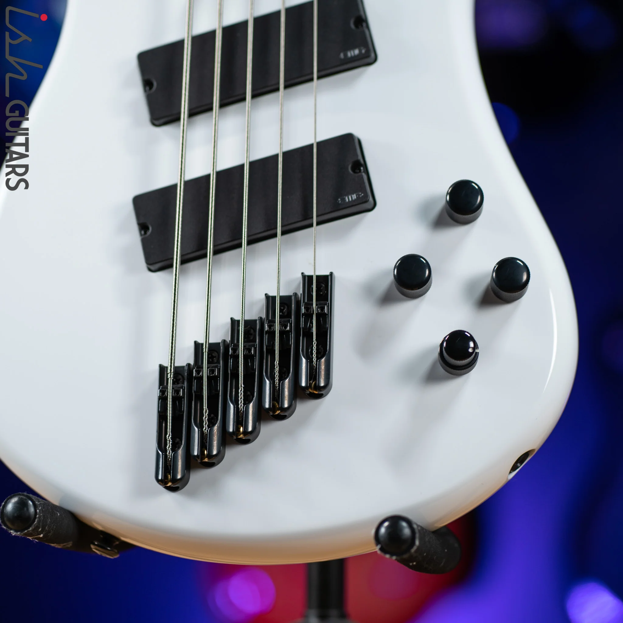 Ish X Spector NS Dimension 5 String EMG Darkglass White Gloss - Image 4