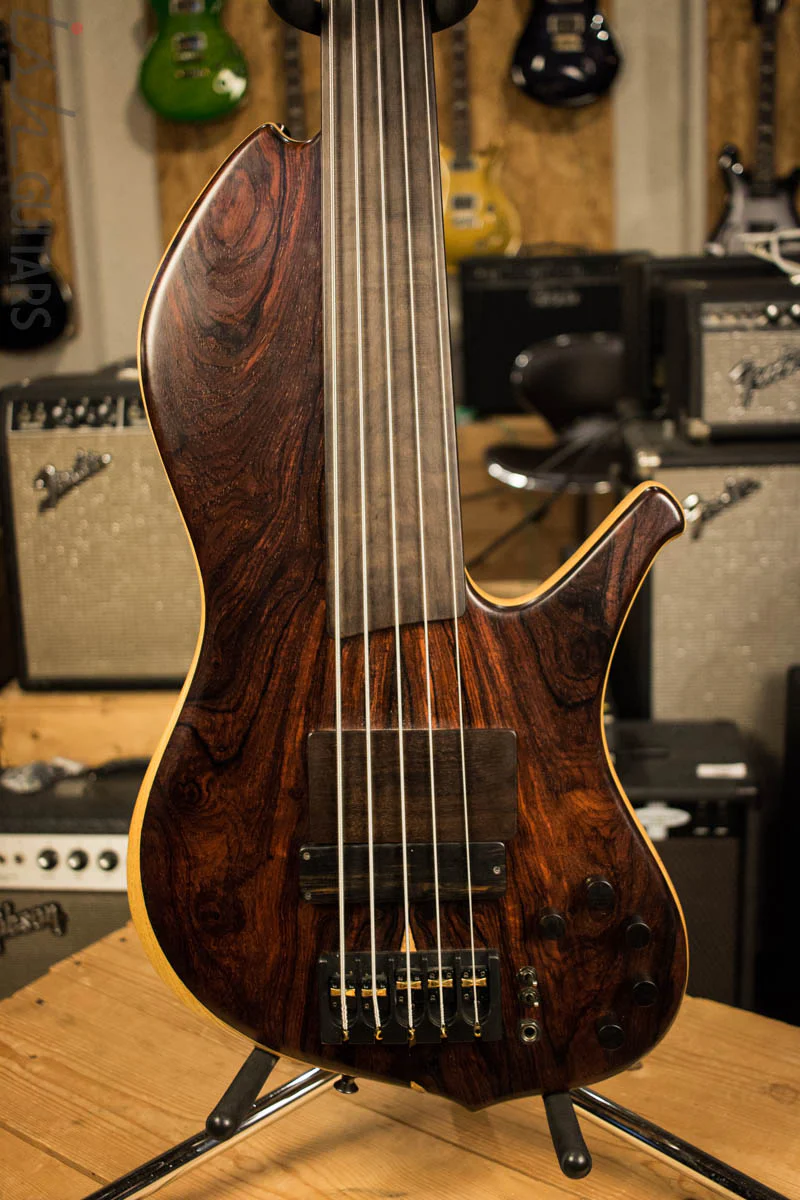Ken Lawrence Brase 5 Fretless Cocobolo Piezo