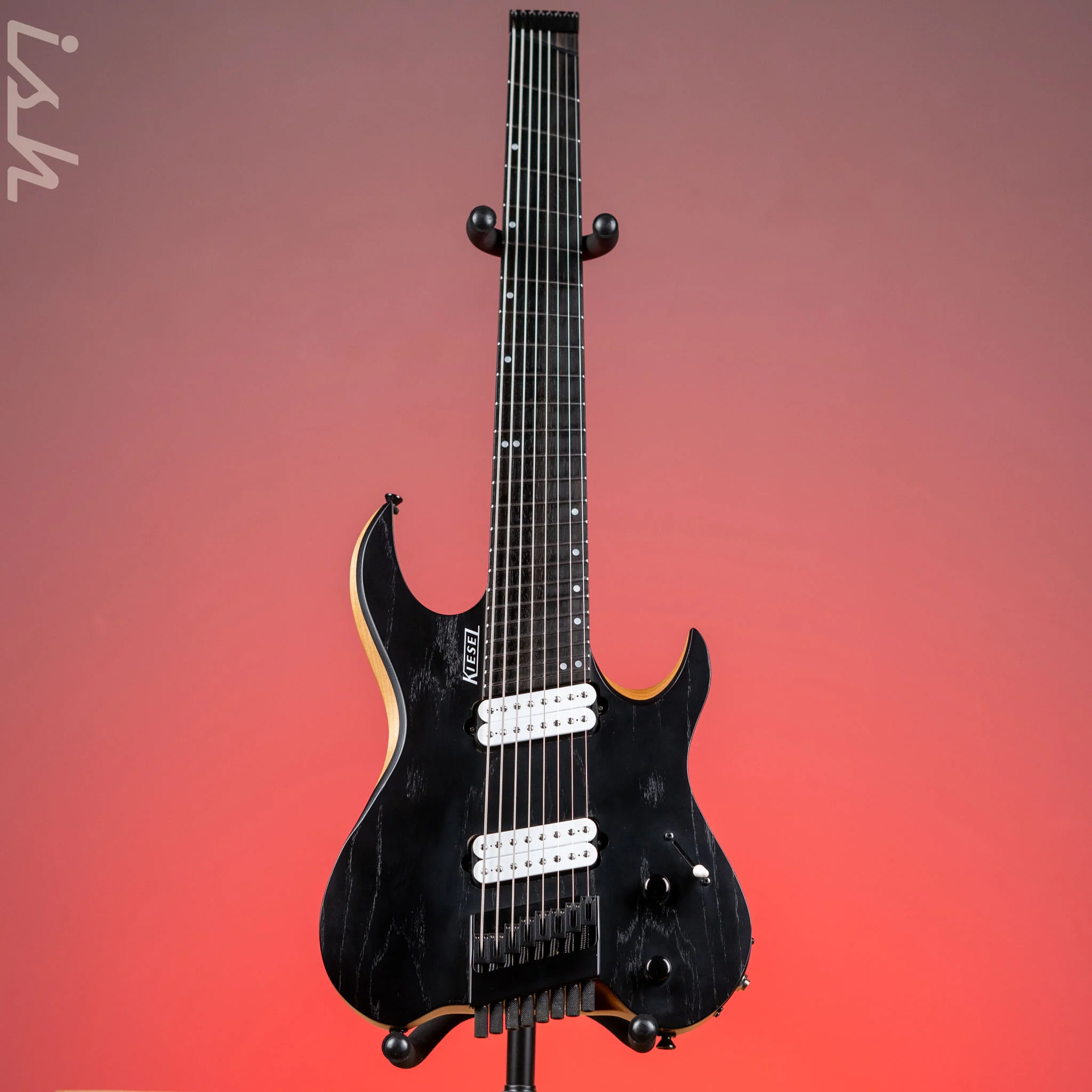 Kiesel Vader 8-String Multiscale Guitar Black Satin - Image 2