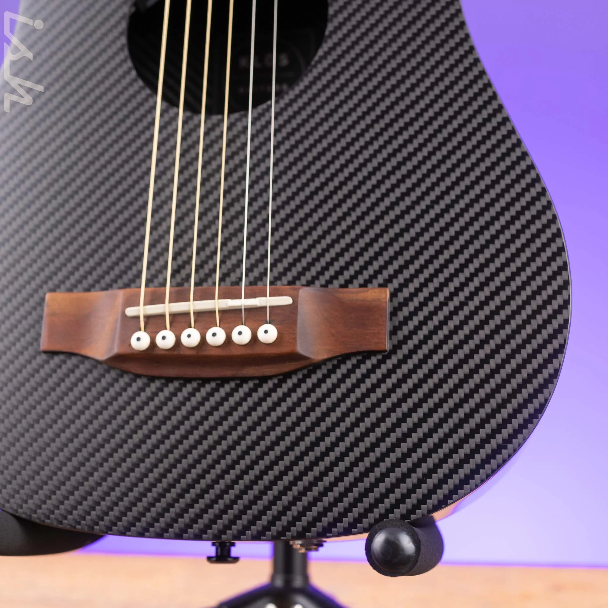 Klos Travel Hybrid Travel Guitar Black Carbon Fiber - Image 4