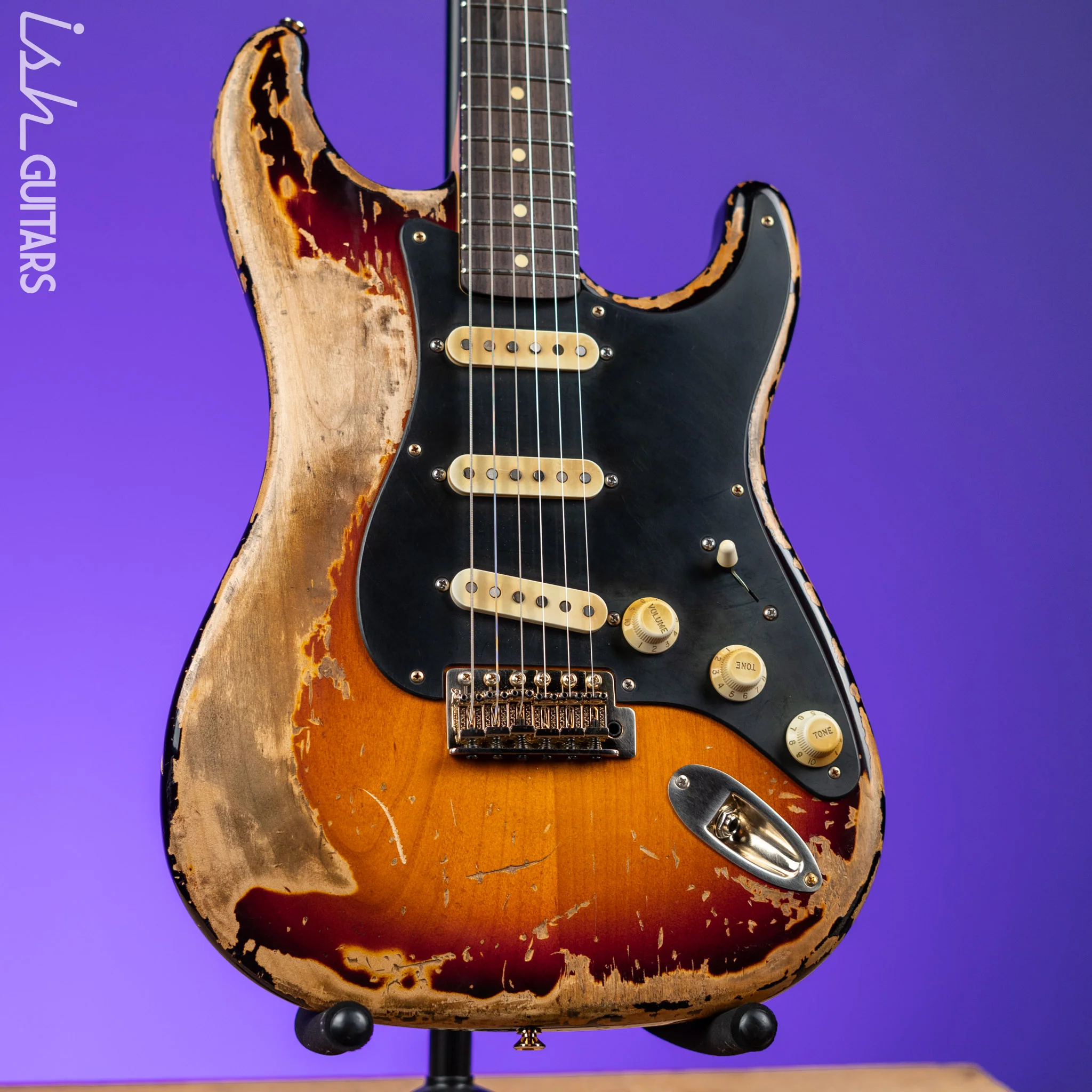 LSL Saticoy SRV Tribute SSS Three-Tone Sunburst Extreme Aging