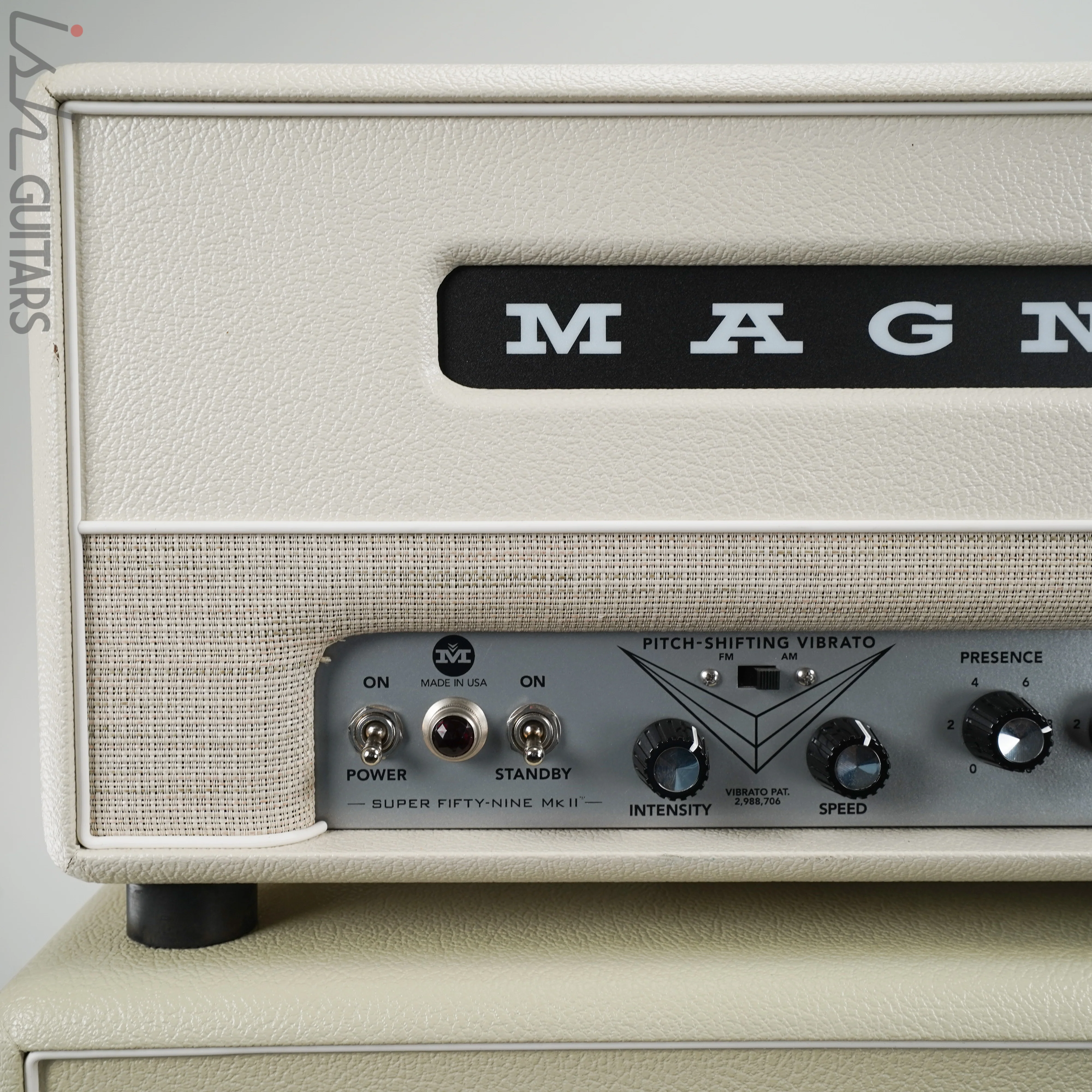 Magnatone Limited Edition White Super 59 MKII Head and Cabinet - Image 2