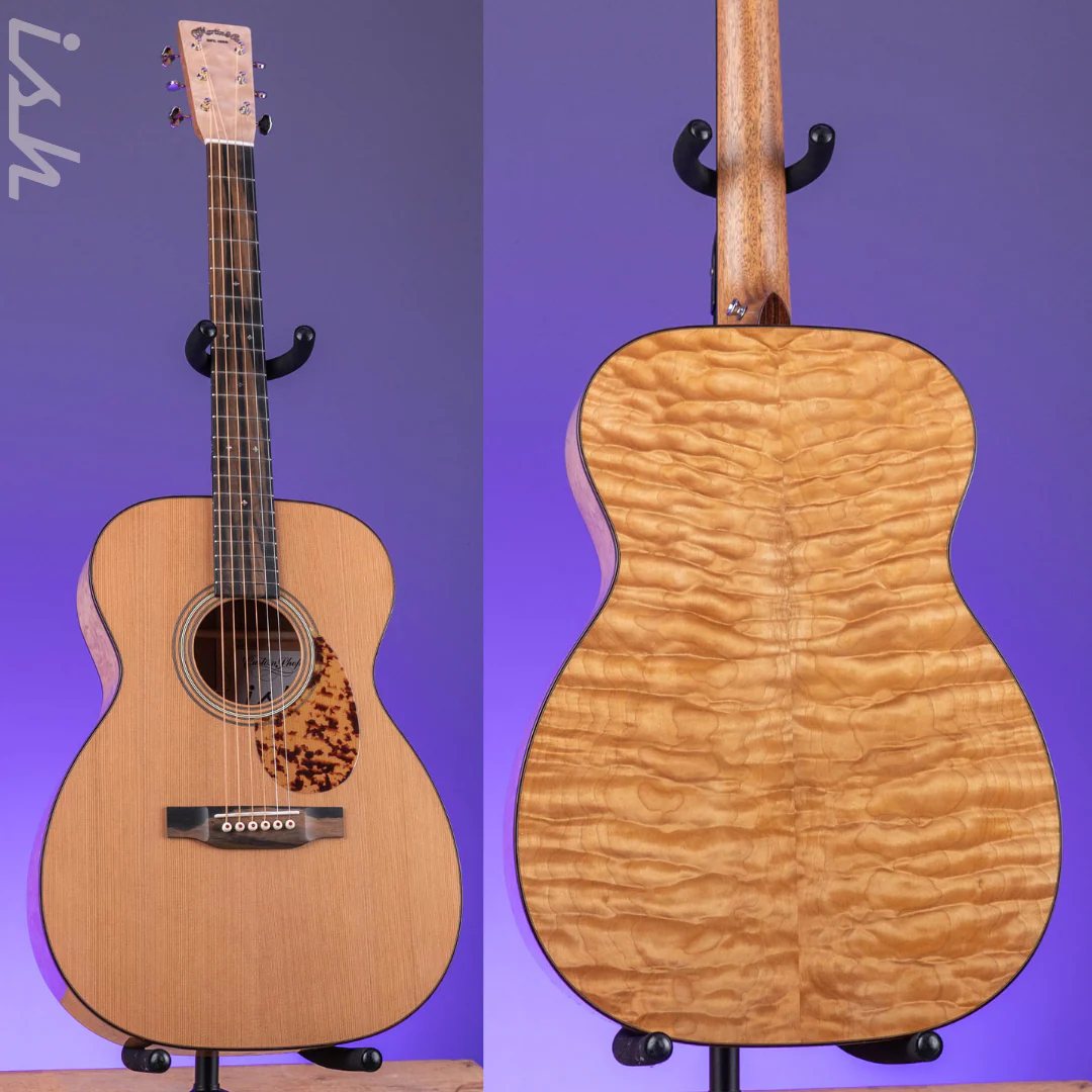 Martin Custom Shop 00-28 Style Western Red Cedar w/ Premium Quilted Maple Back & Sides