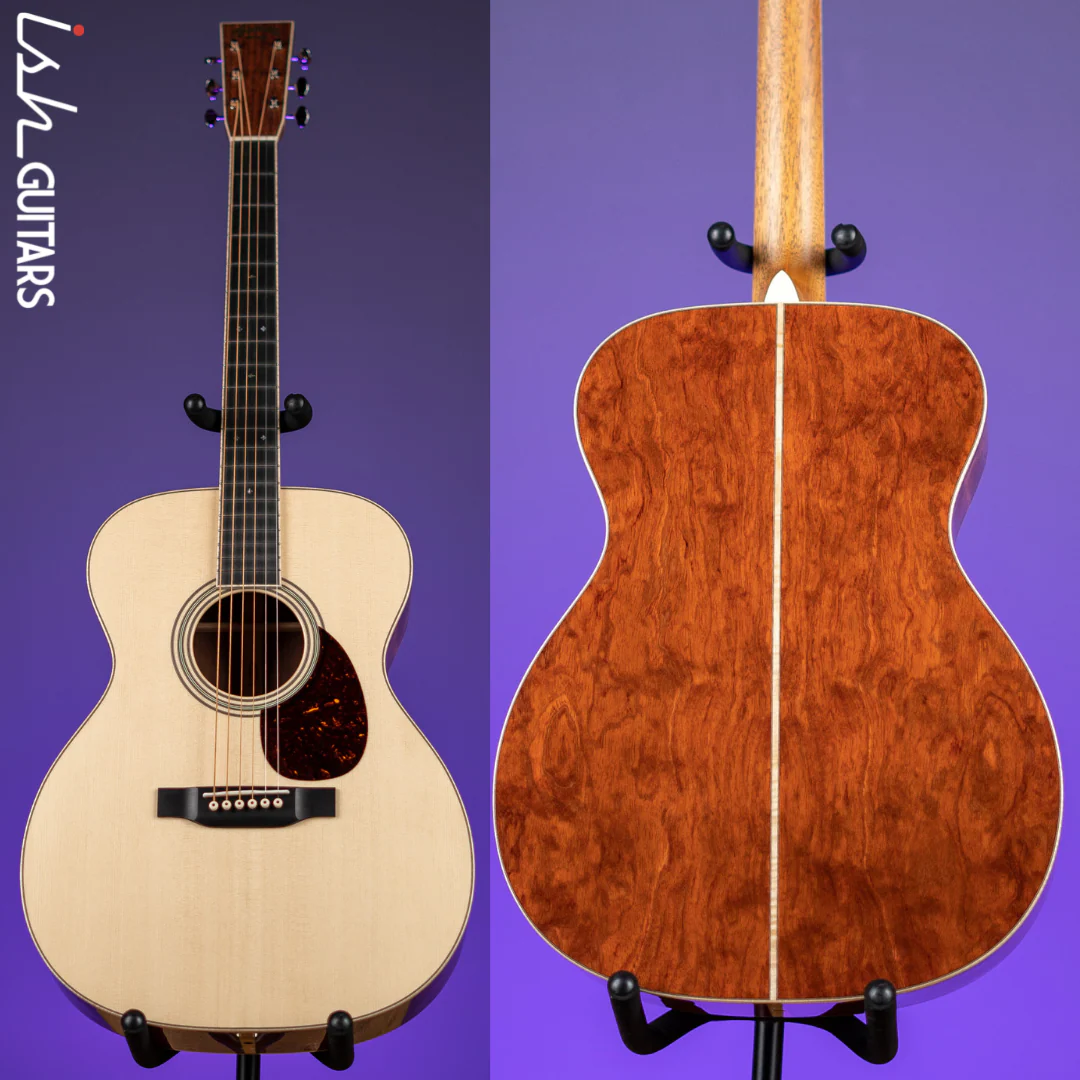 Martin Custom Shop OM-28 Acoustic Guitar Quilted Bubinga Natural