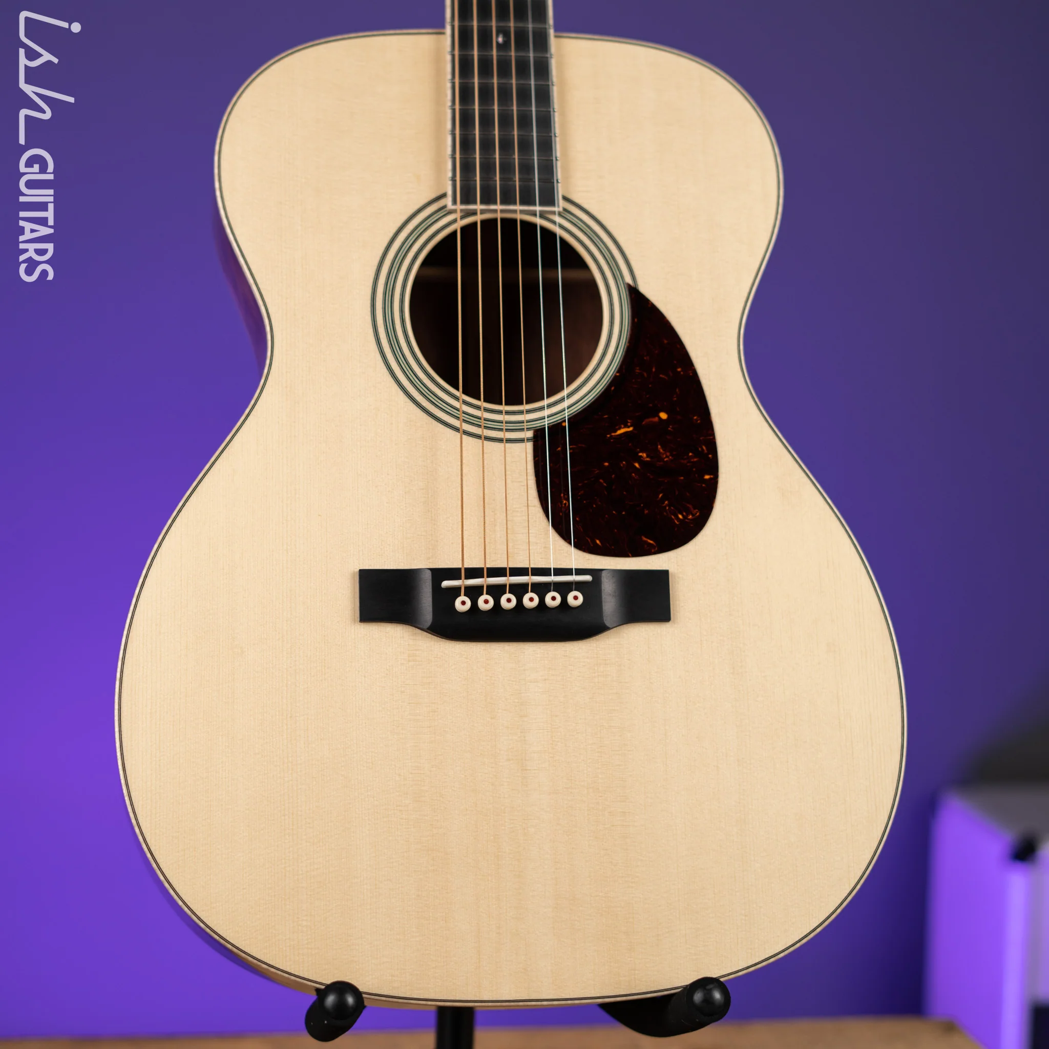 Martin Custom Shop OM-28 Acoustic Guitar Quilted Bubinga Natural - Image 2