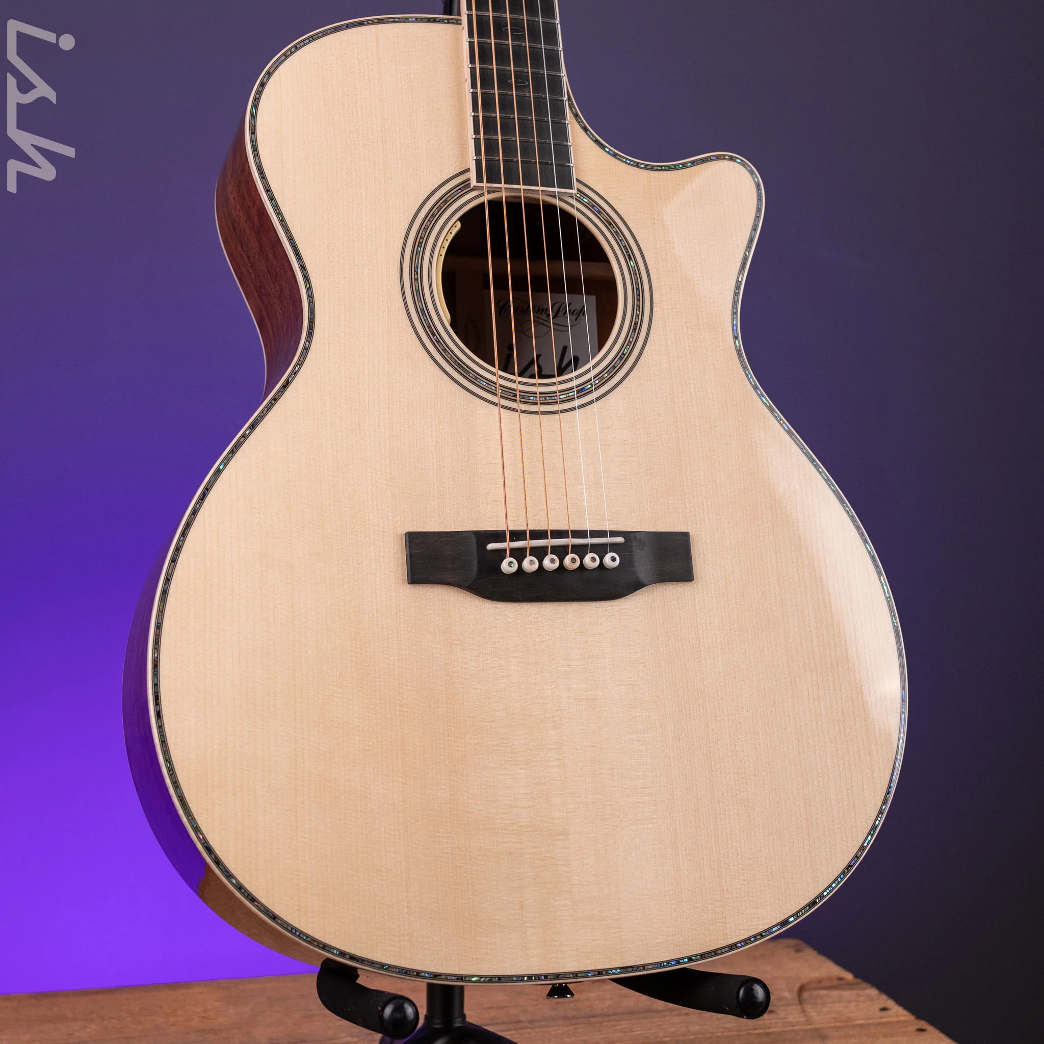 Martin Custom Shop GP41 Style Italian Alpine Spruce, Curly Muninga - Image 2