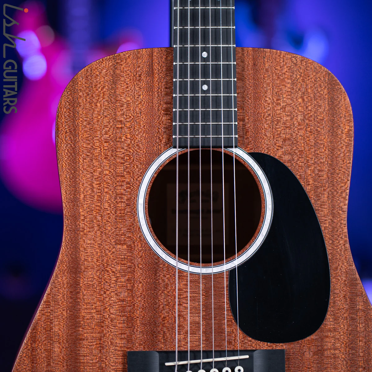 Martin DJr-10 Acoustic Guitar Natural Sapele - Image 3