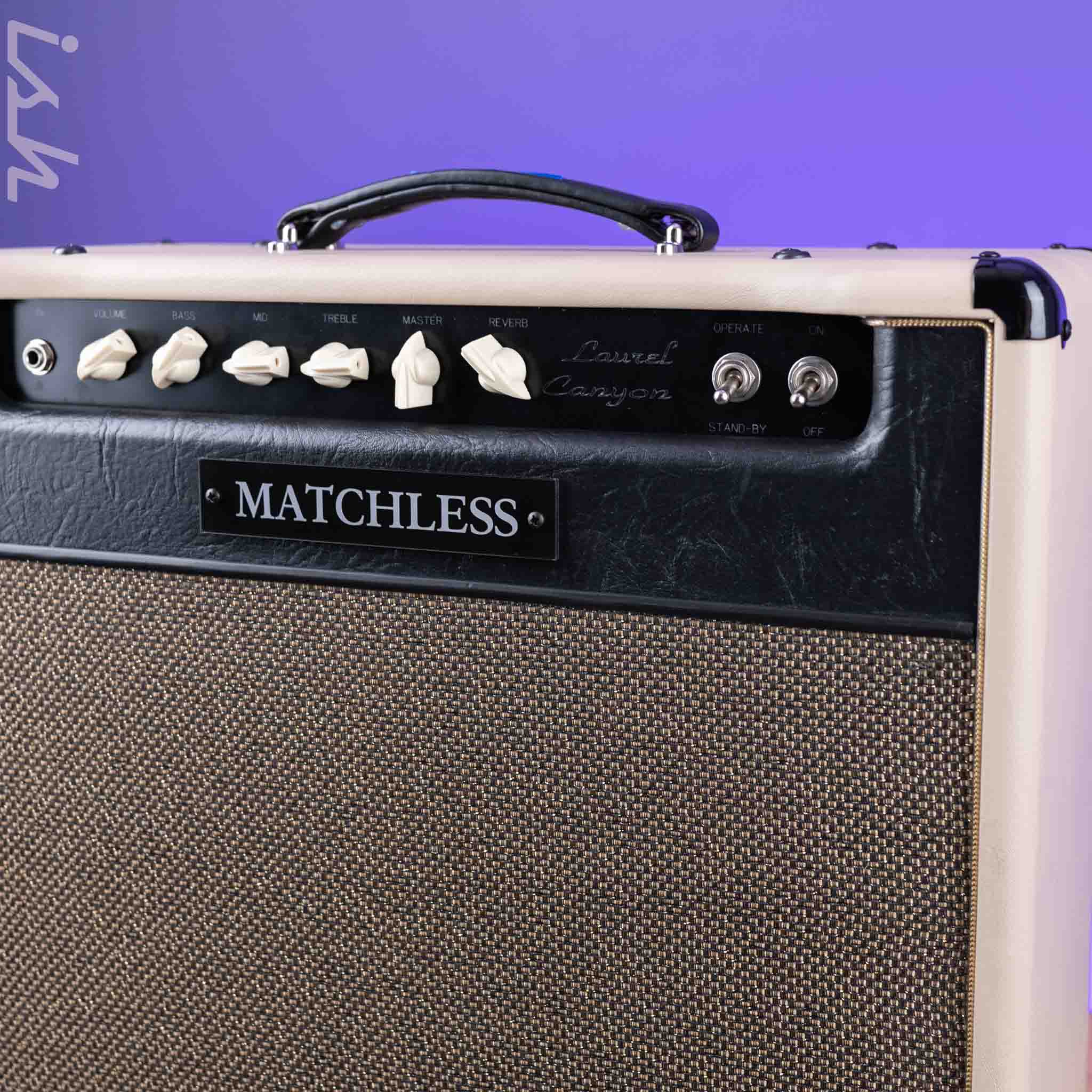 Matchless Laurel Canyon Reverb 20W 1x12" Amp Custom Cream Tolex Demo - Image 3