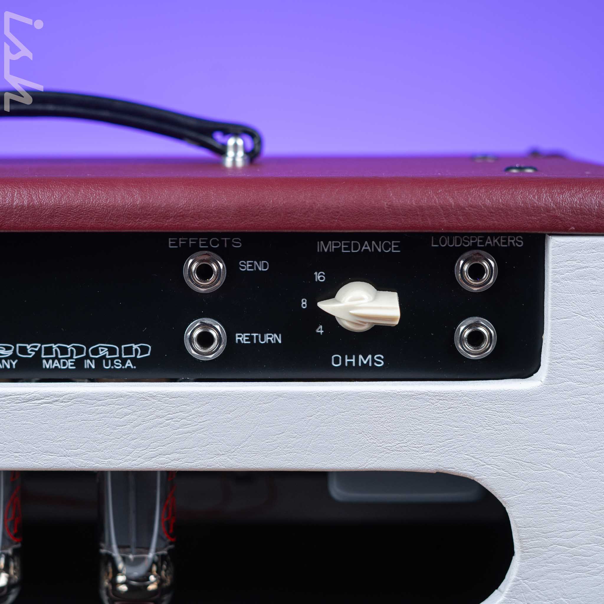Matchless Thunderman Bass Amplifier Head Burgundy/White - Image 5