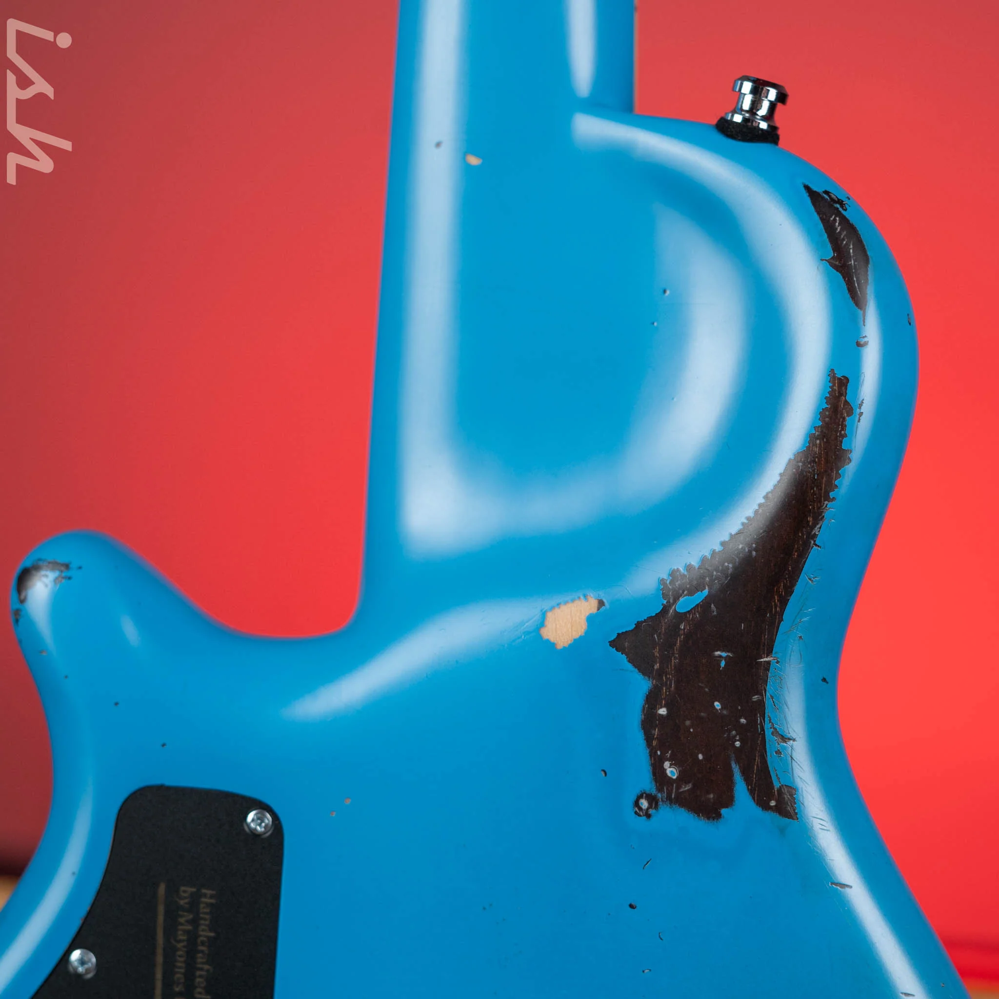Mayones Cali 4 Bass Guitar Daphne Blue Relic - Image 9