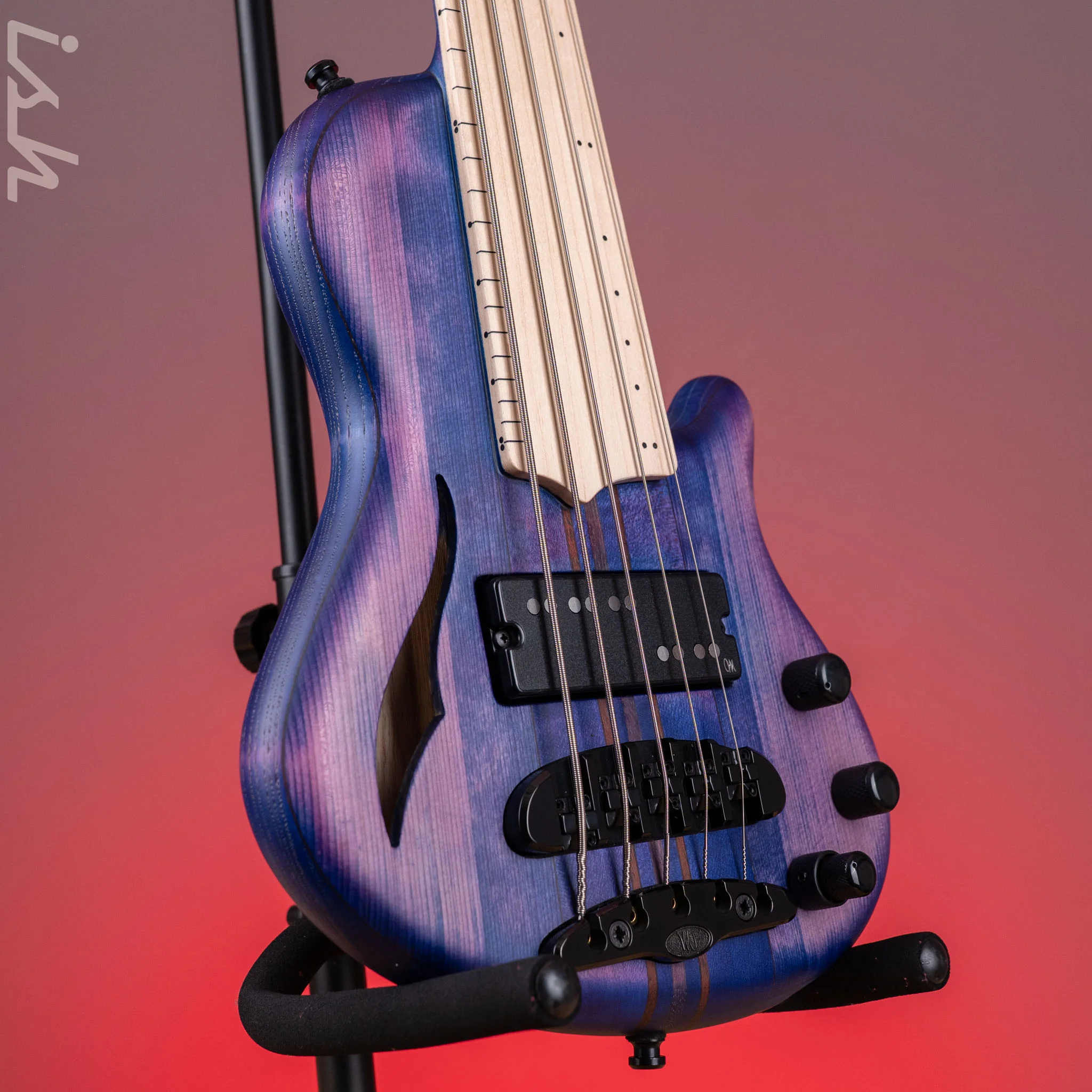 Mayones Cali 5 Fretless Mini Bass Spruce Purple - Image 3