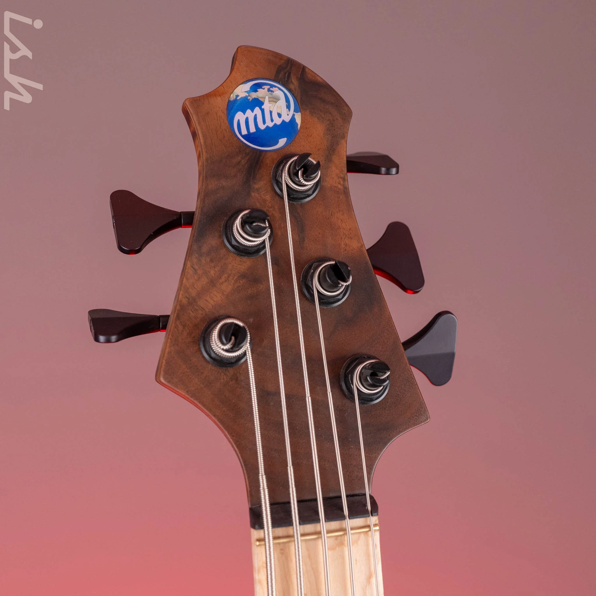 2023 MTD 535-24 5-String Bass NAMM Brown Walnut on Flamed Sycamore - Image 6