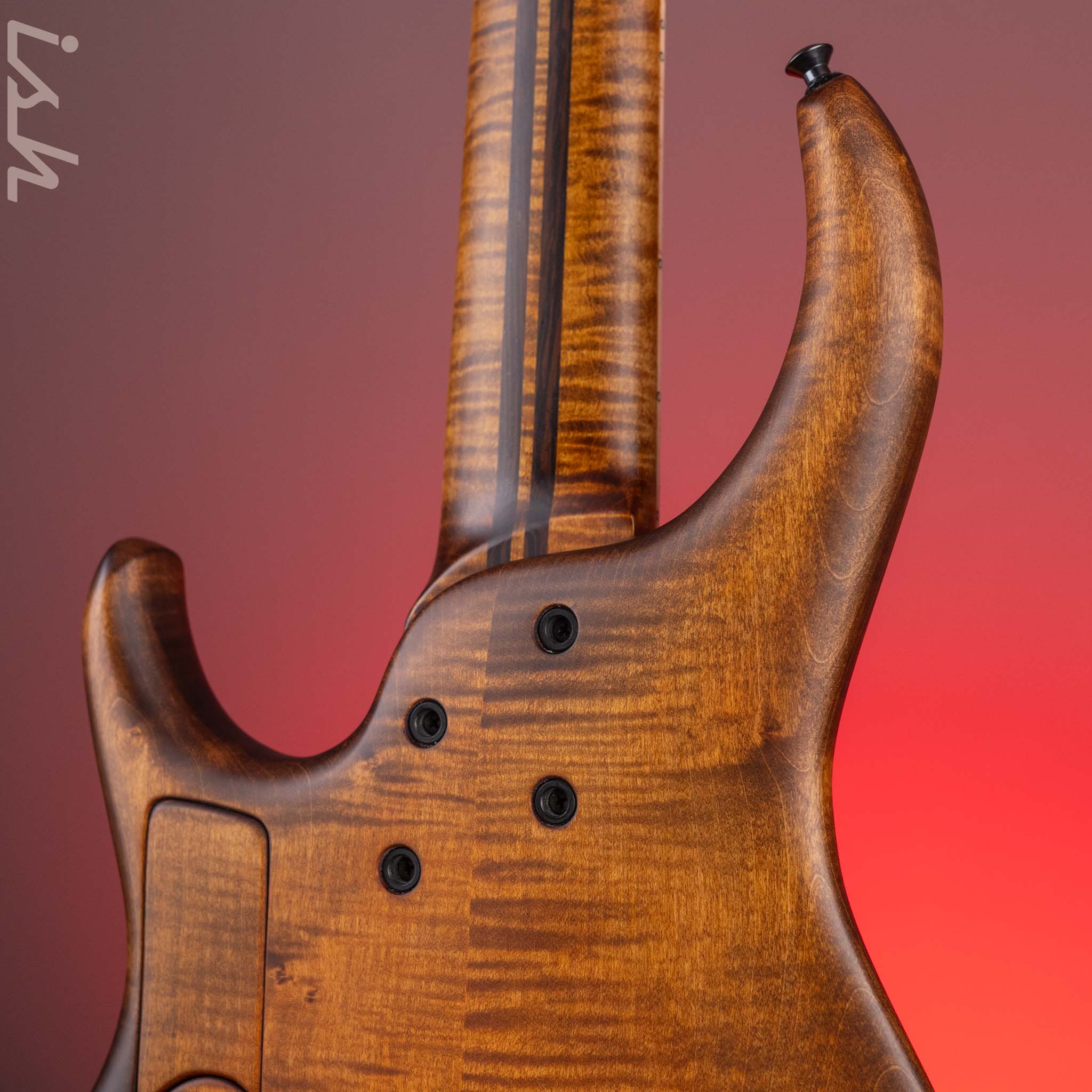 2023 MTD 535-24 5-String Bass NAMM Brown Walnut on Flamed Sycamore - Image 9