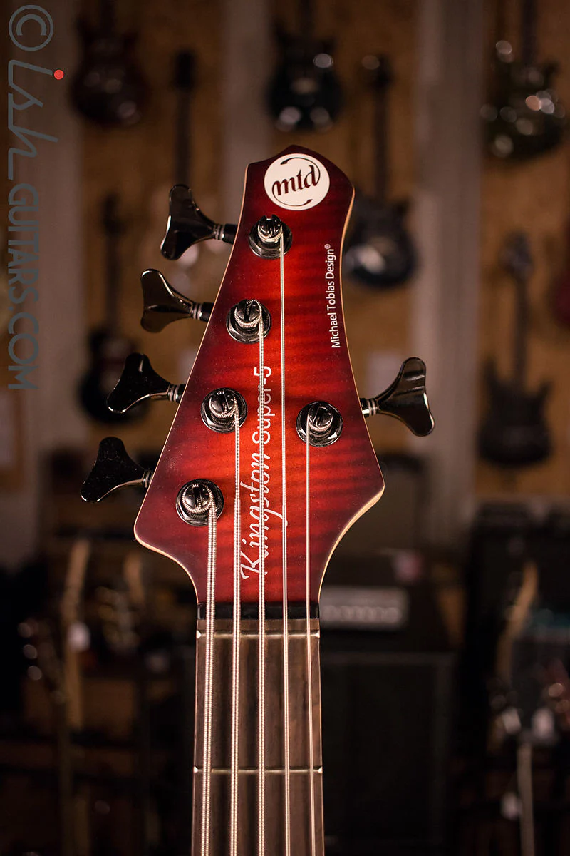 MTD Kingston Super 5 Dr. Brown's Burst Bass Guitar Humbuckers - Image 5
