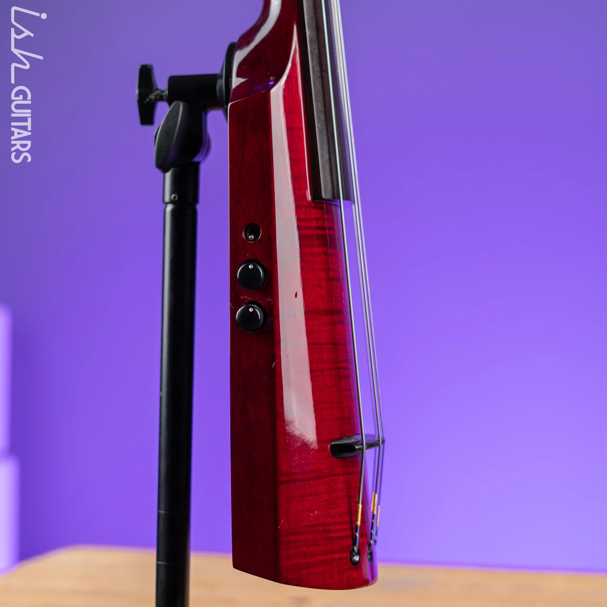 NS Design WAV4 Electric Upright Bass - Transparent Red - Image 4