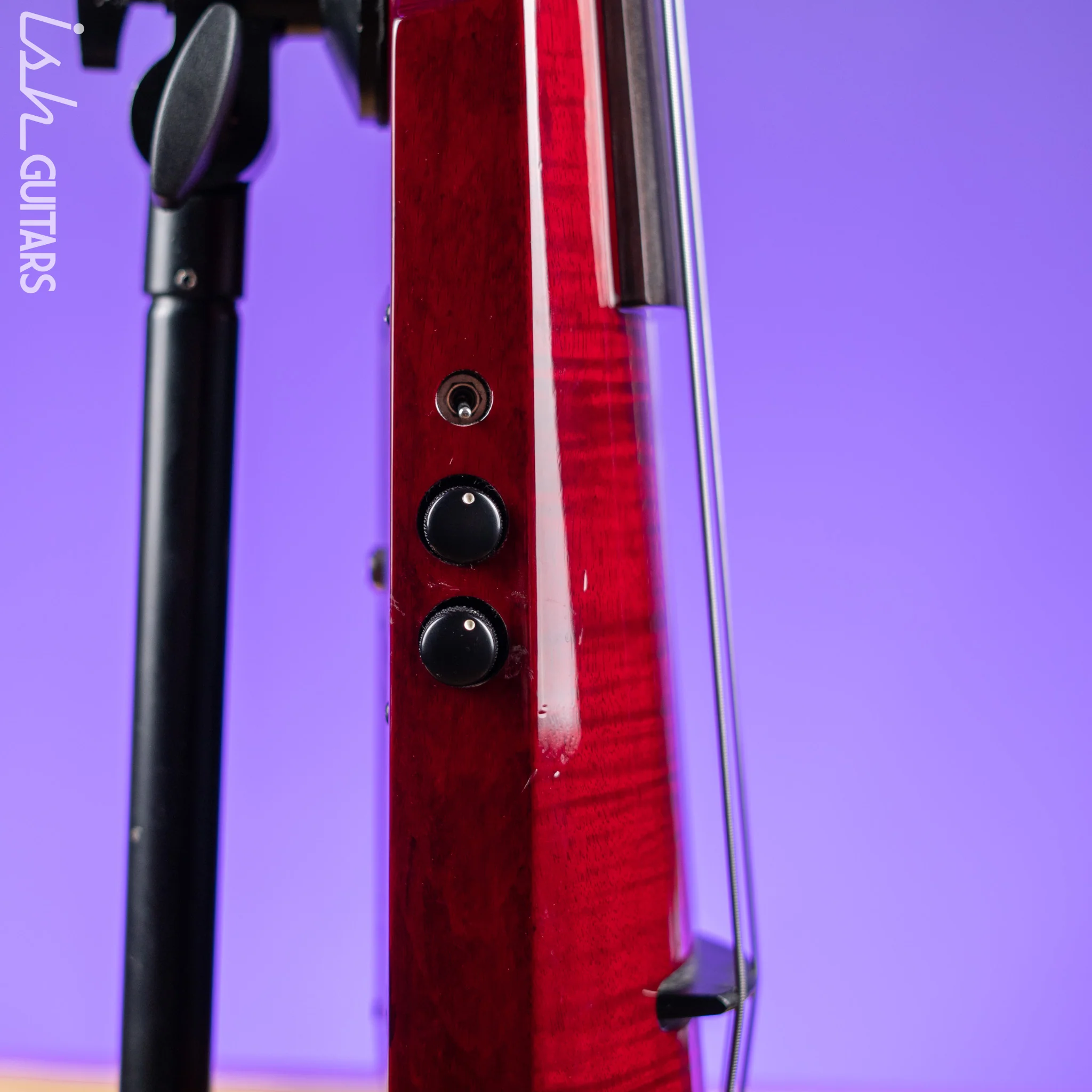 NS Design WAV4 Electric Upright Bass - Transparent Red - Image 5