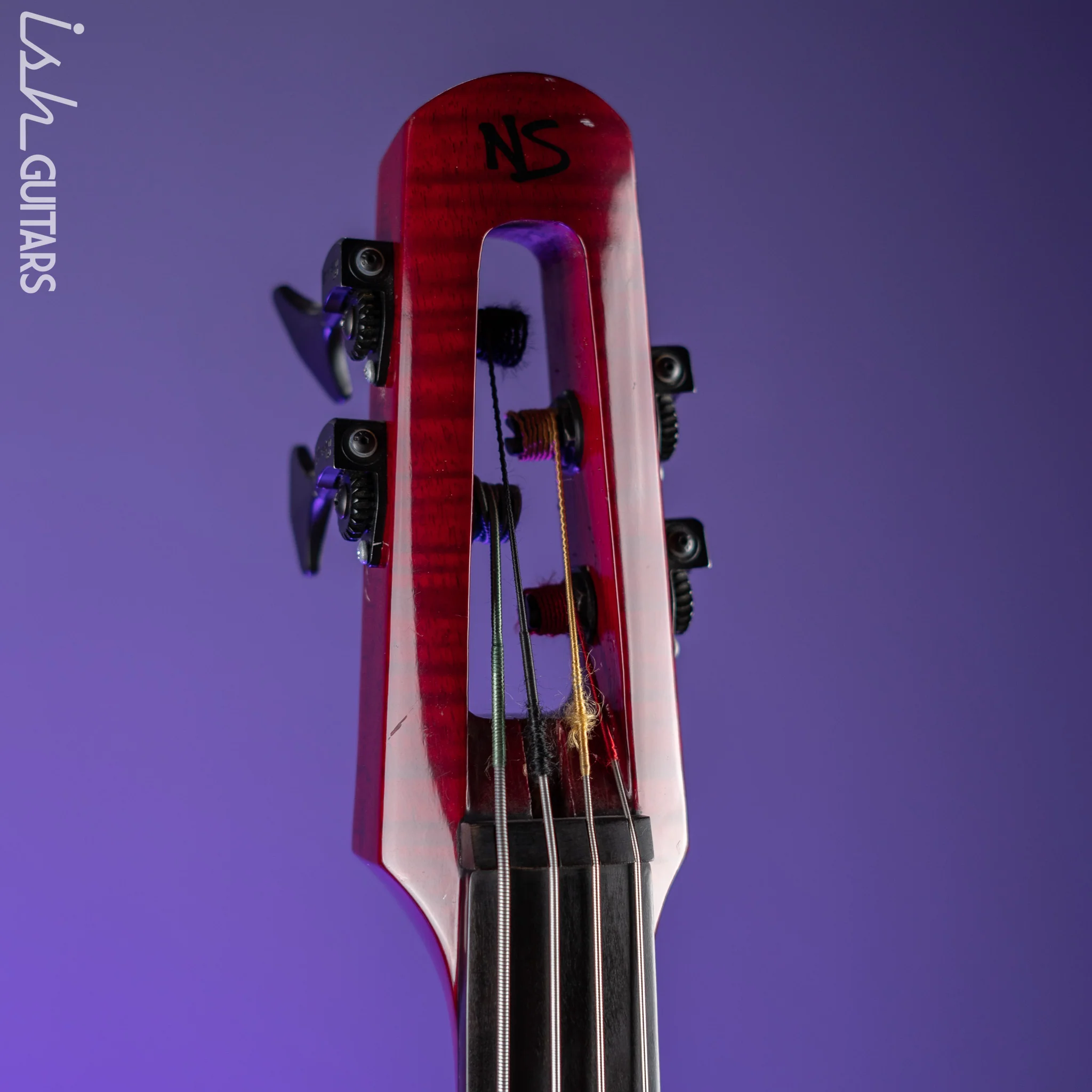 NS Design WAV4 Electric Upright Bass - Transparent Red - Image 6