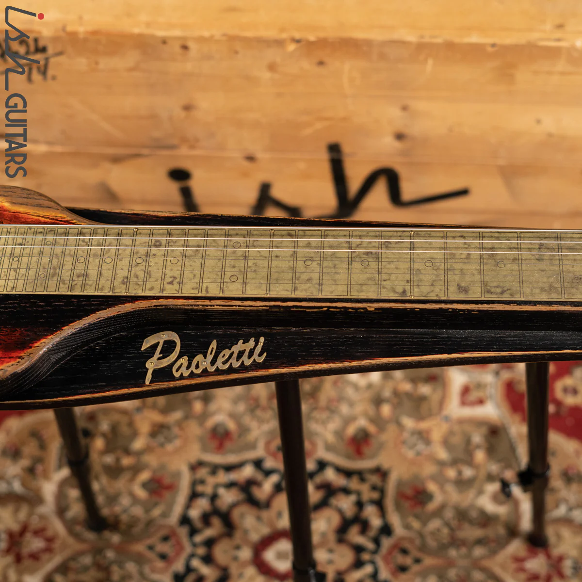 Paoletti Lap Steel Guitar Tremolo PWLS02 Three Tone Sunburst - Image 4