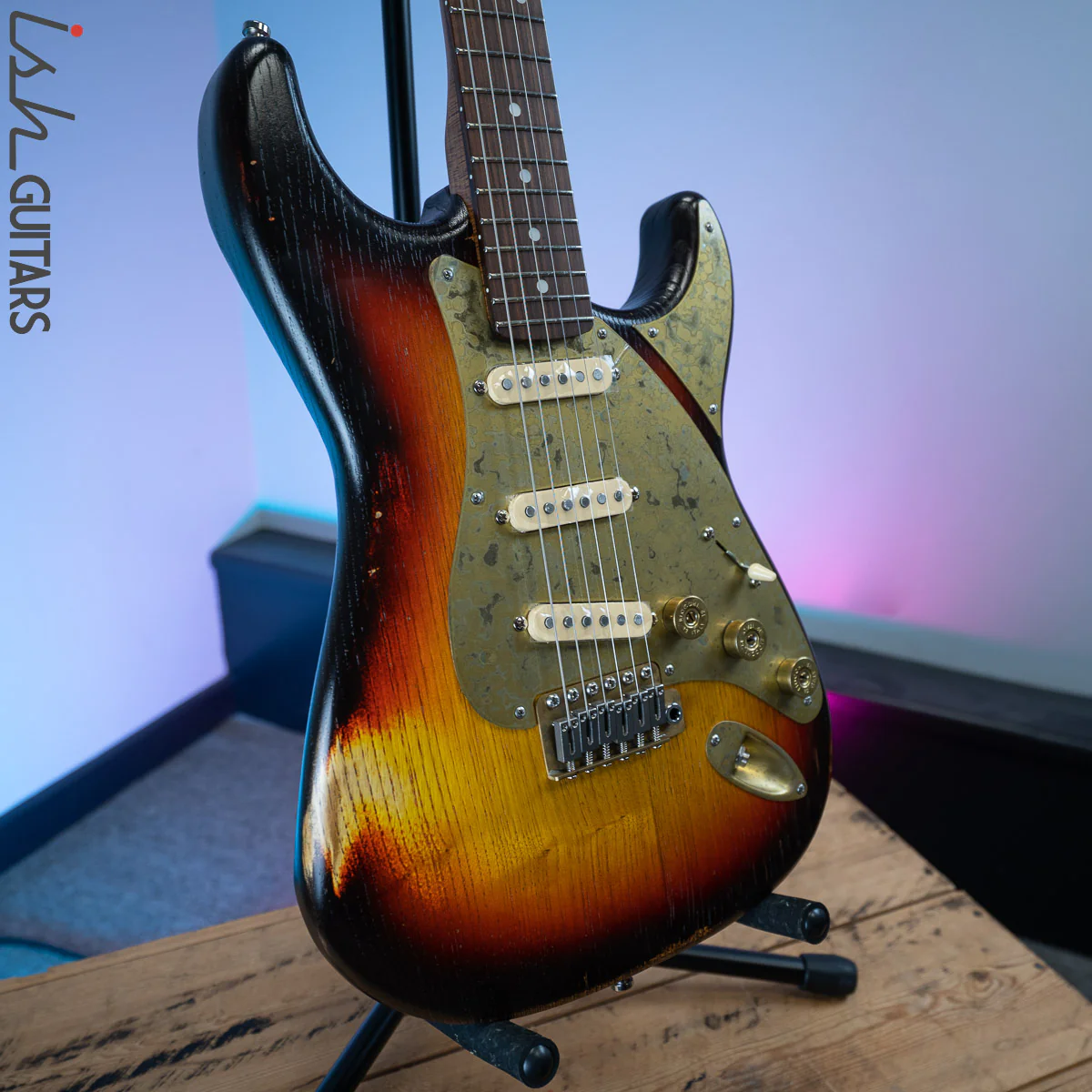 Paoletti Stratospheric Loft Pickled Finish 3 Tone Burst - Image 5