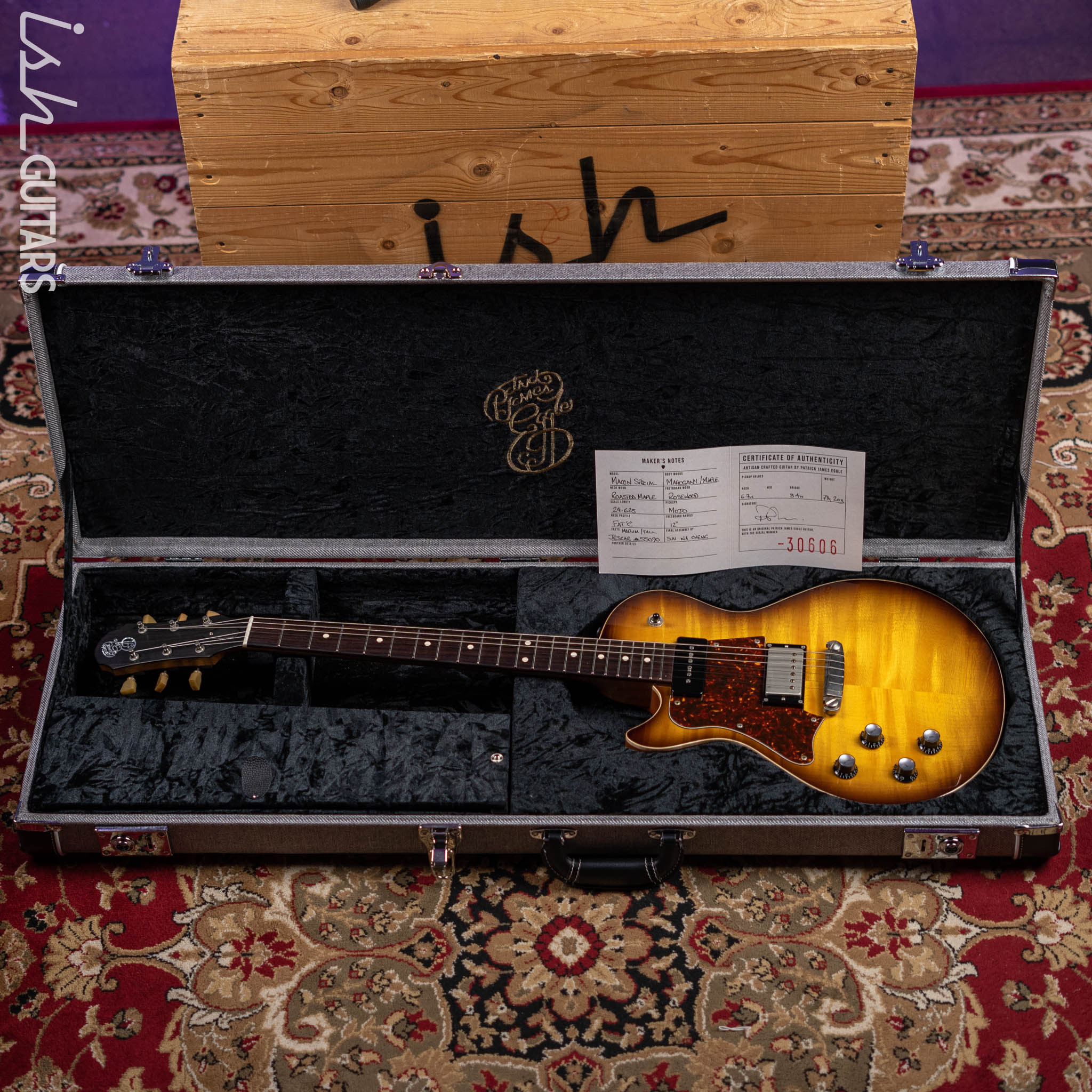 Patrick James Eggle Macon Special Lefty Tobacco Burst - Image 16