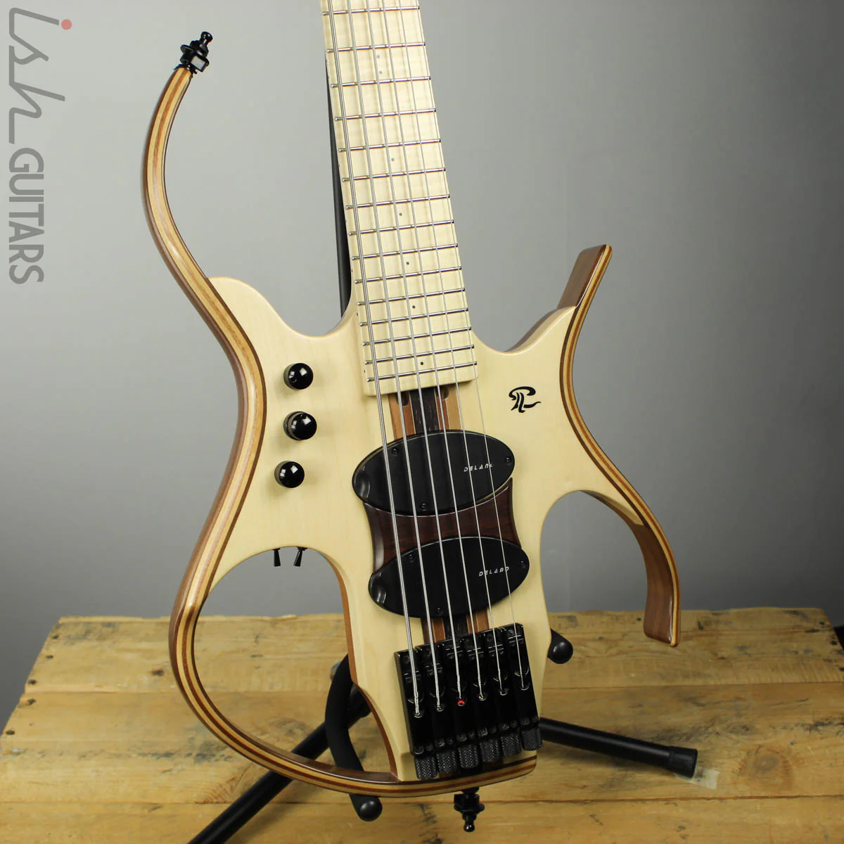 Paul Lairat Stega 6 Headless Figured Maple Fretboard Bass Guitar