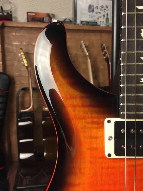 Paul Reed Smith CE24 Orange Burst CUSTOM color Orange Binding Matte Black Neck - Image 3