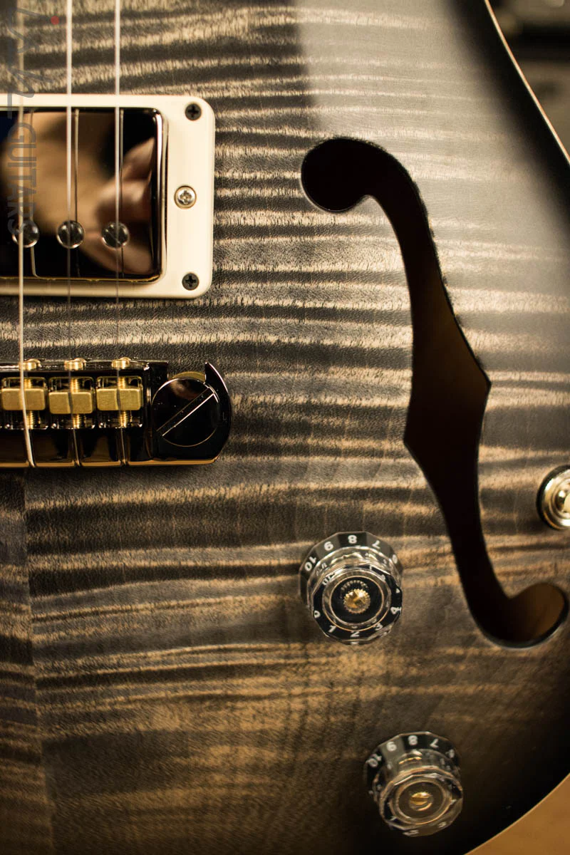 Paul Reed Smith Wood Library Hollowbody I Satin Charcoalburst with Maple Neck - Image 4