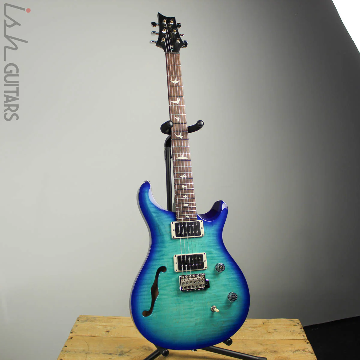 Paul Reed Smith PRS CE24 Semi-Hollow Blue Matteo w/ Painted Neck - Image 2