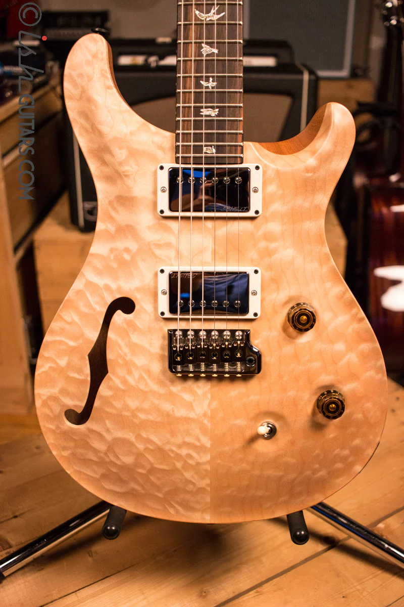 Paul Reed Smith PRS Custom 24 Semi-Hollow Wood Library Quilt Top Natural