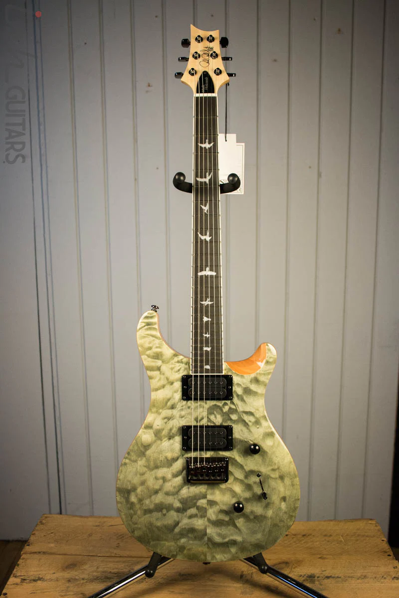Paul Reed Smith PRS Mark Holcomb SE Quilted Maple Trampas Green Ish Guitars Exclusive #1 - Image 2
