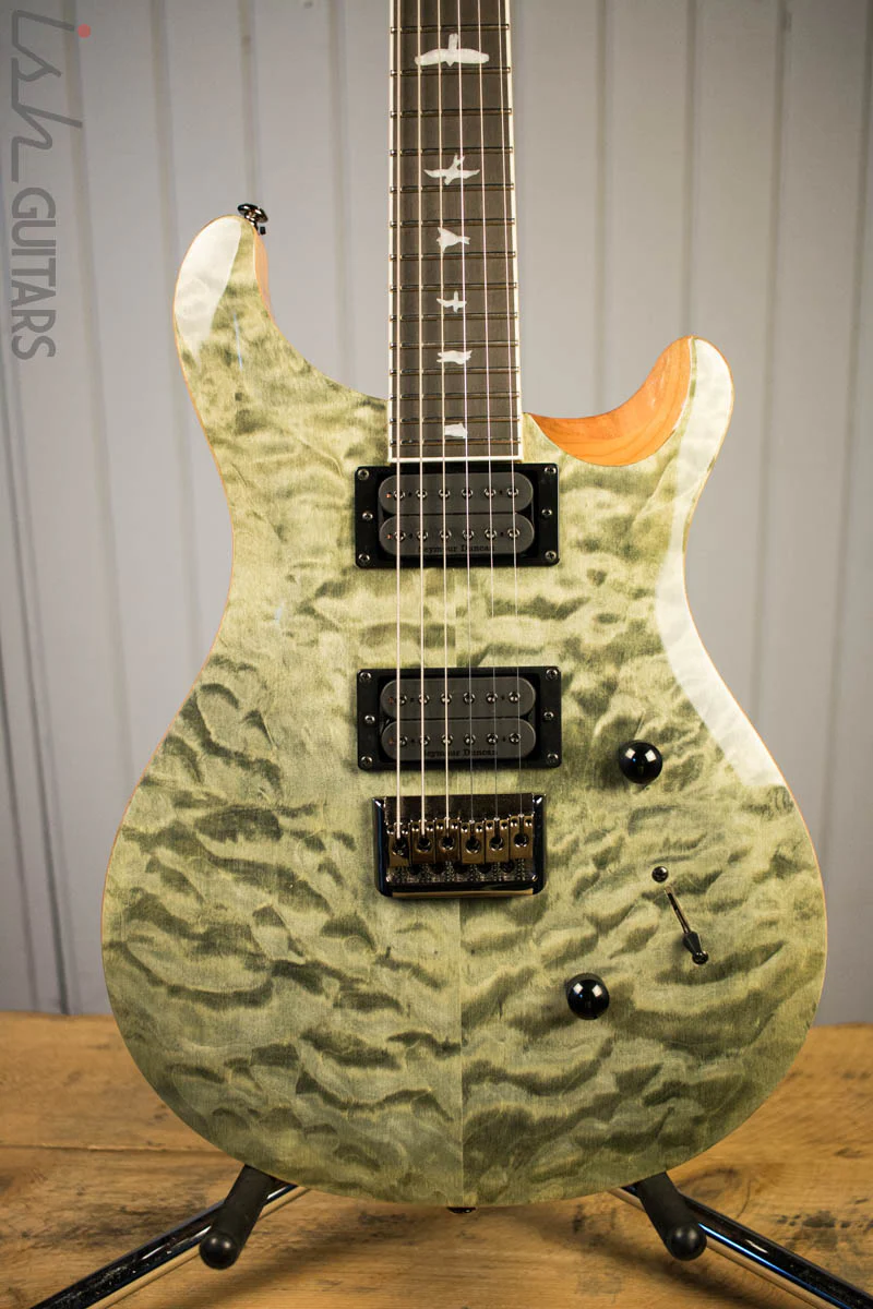 Paul Reed Smith PRS Mark Holcomb SE Quilted Maple Trampas Green Ish Guitars Exclusive #8