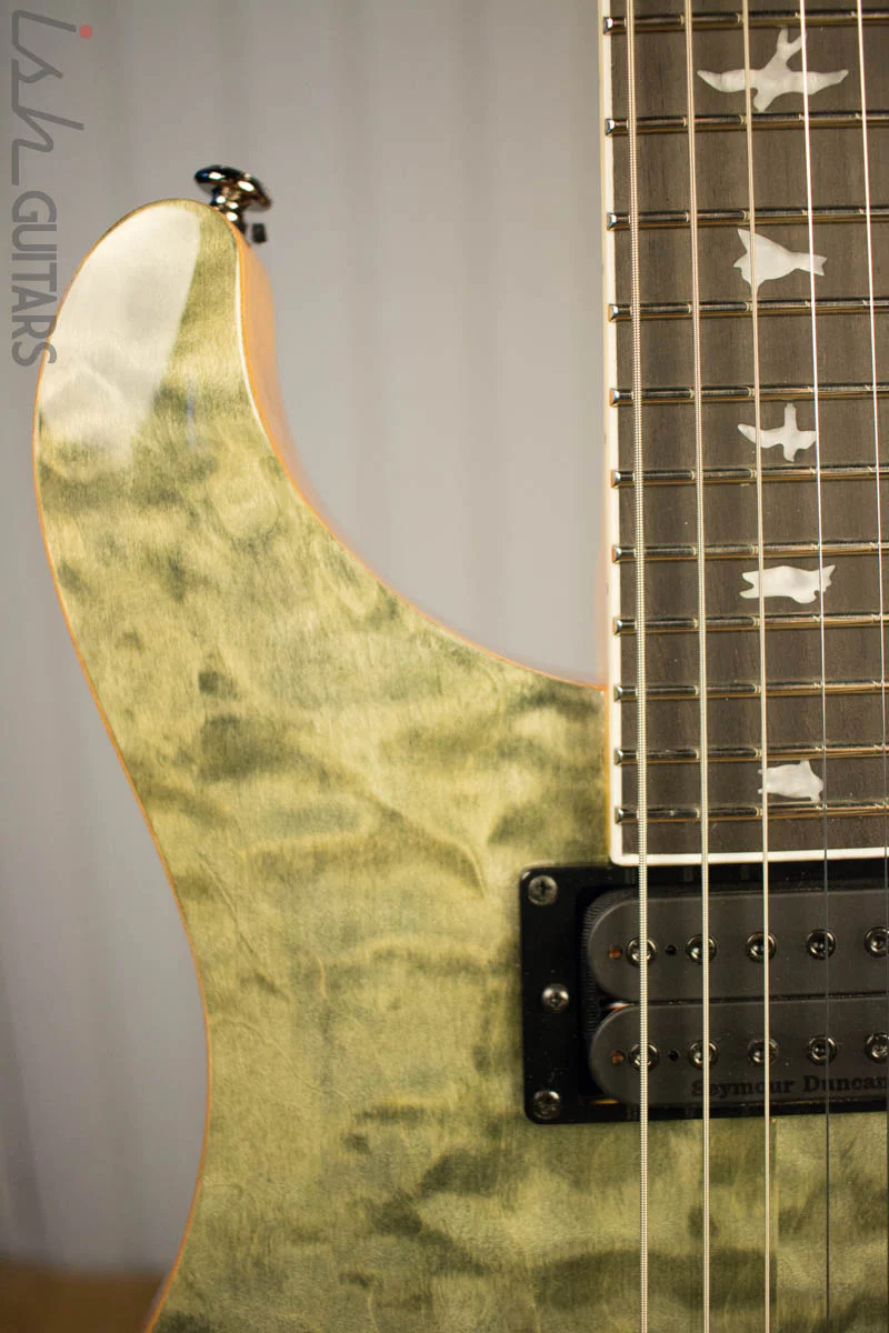 Paul Reed Smith PRS Mark Holcomb SE Quilted Maple Trampas Green Ish Guitars Exclusive #8 - Image 3