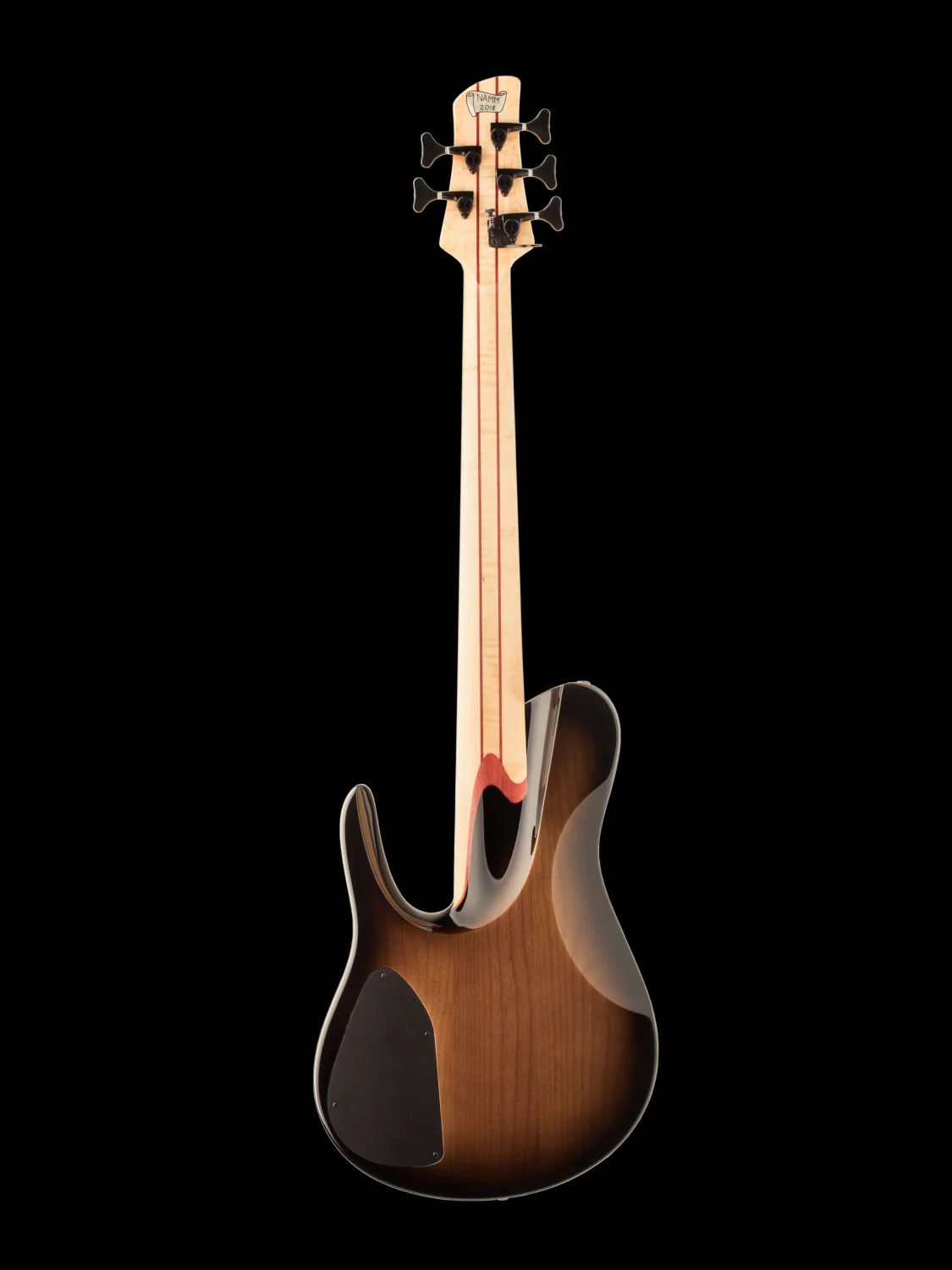 NAMM 2018 Fodera Imperial MG 5 String Elite Black Burst Bass Guitar - Image 2