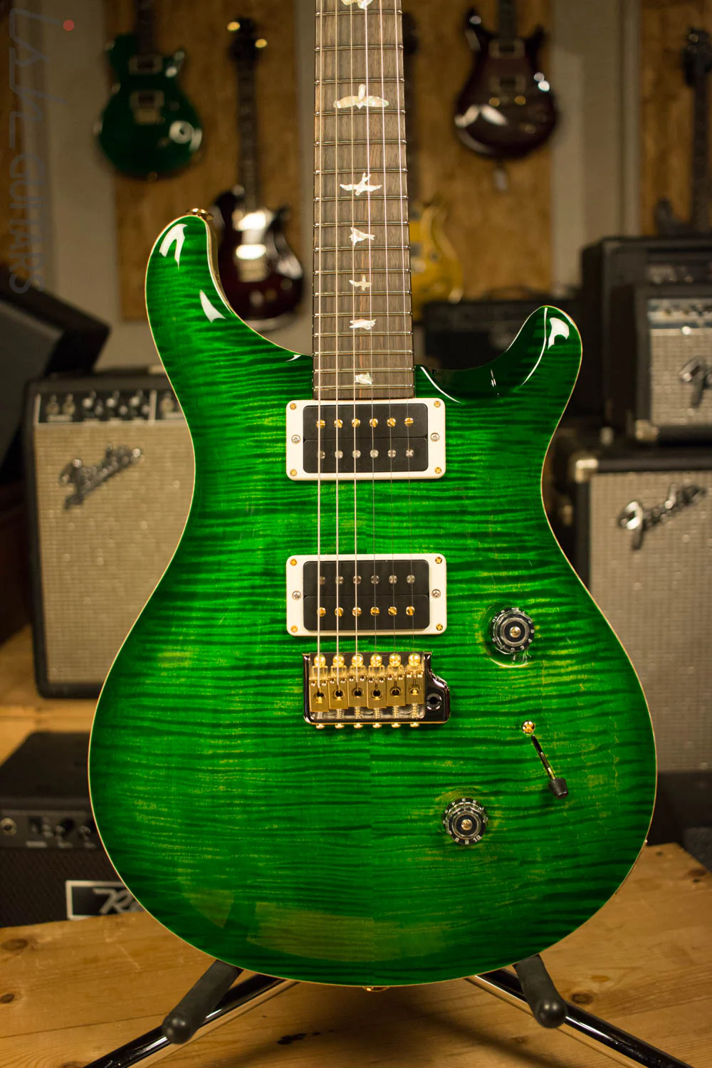 2017 Paul Reed Smith PRS Custom 24 Flamed Maple Neck! 10 Top Eriza Verde