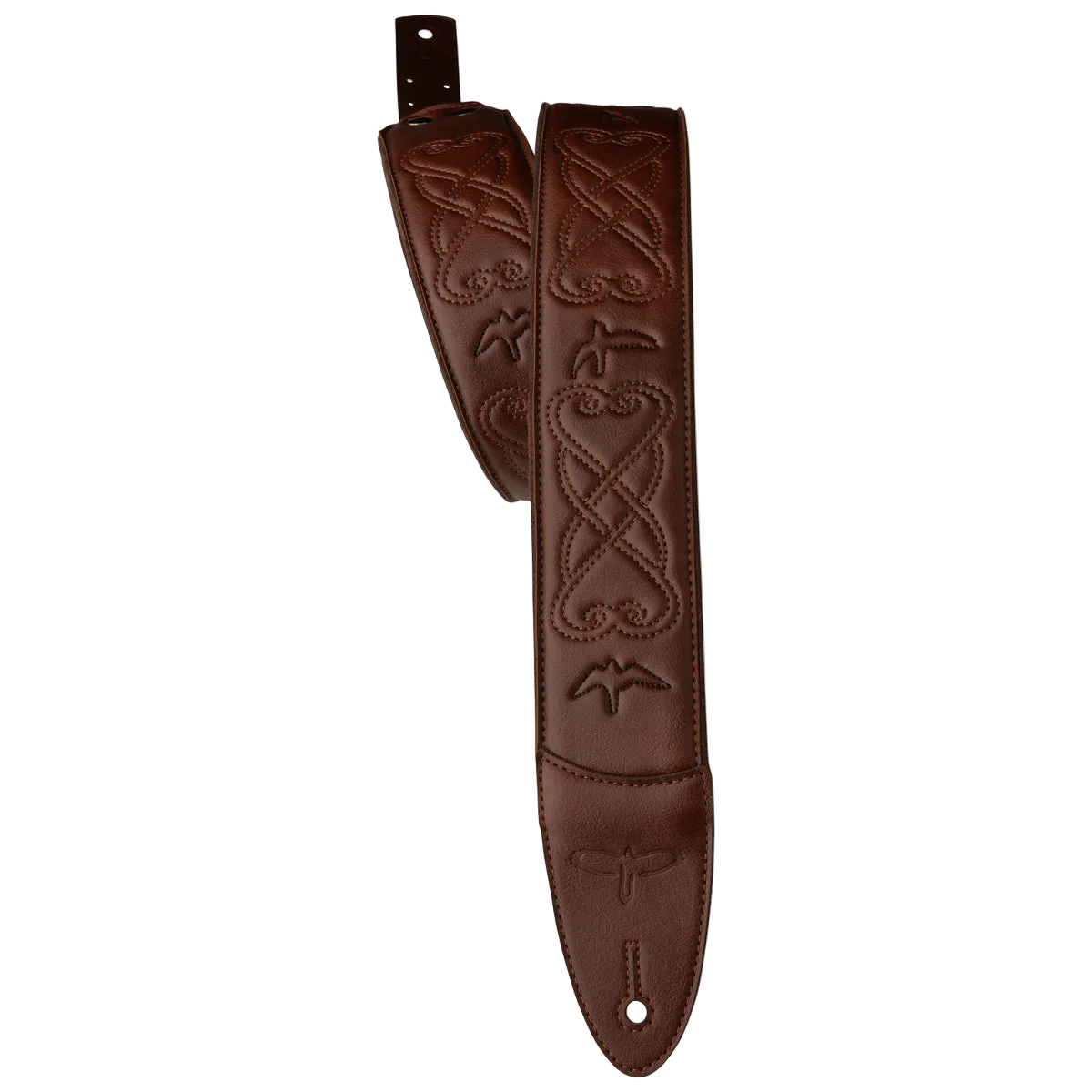 PRS 2.4" Padded Guitar Strap Faux Leather Birds Sanguine