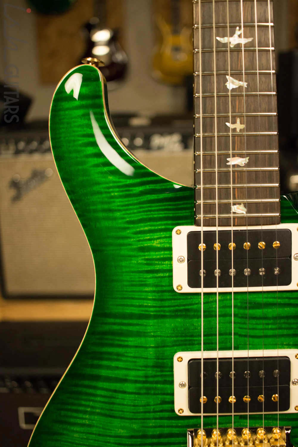 2017 Paul Reed Smith PRS Custom 24 Flamed Maple Neck! 10 Top Eriza Verde - Image 3