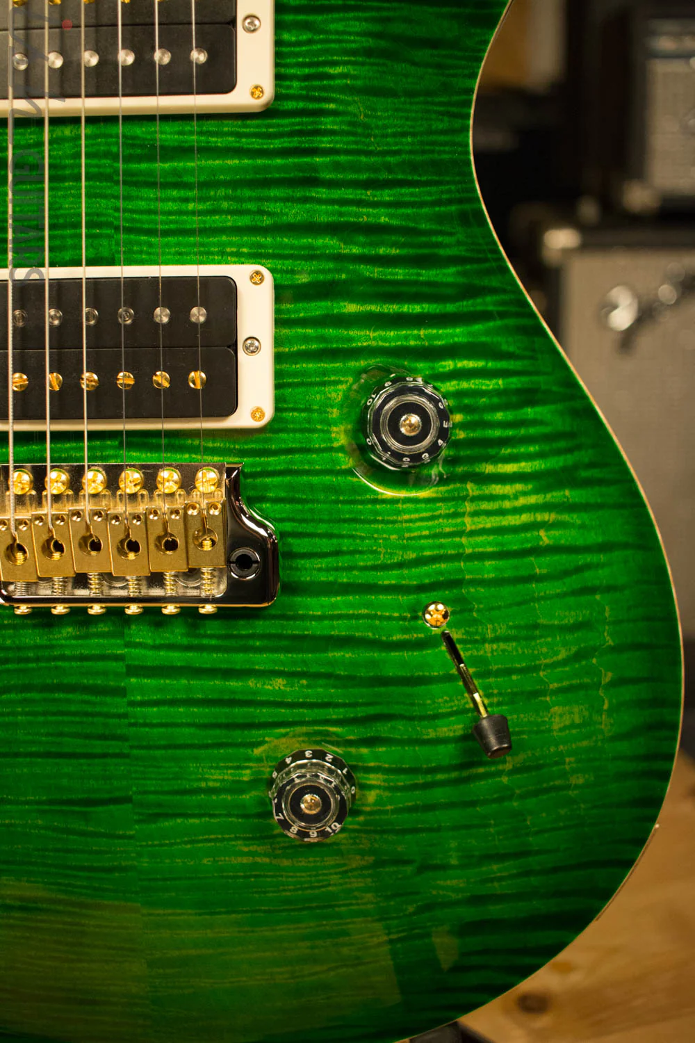 2017 Paul Reed Smith PRS Custom 24 Flamed Maple Neck! 10 Top Eriza Verde - Image 4