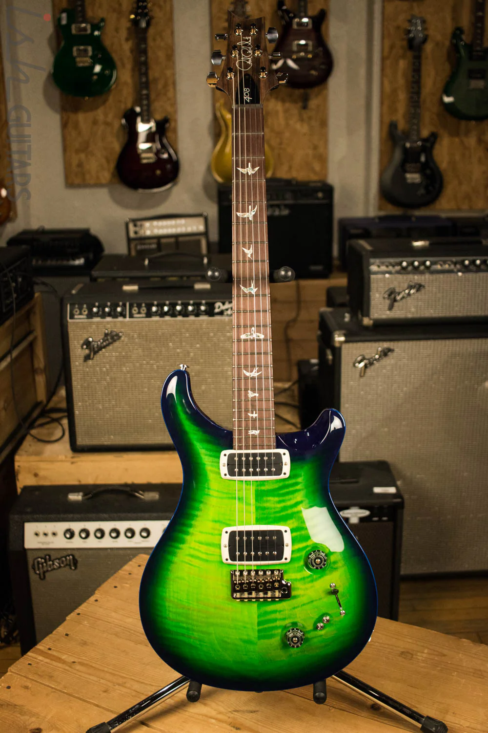 Paul Reed Smith PRS 408 Rare Custom Color Green Blue Burst Electric Guitar - Image 2